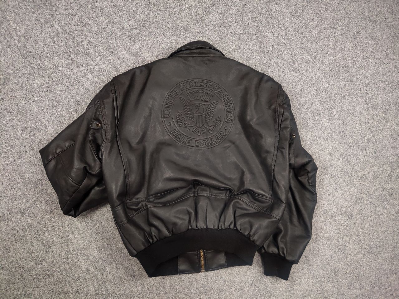 Vintage Vintage U.S Army Half Dollar Synthetic leather bomber jacket Size US M / EU 48-50 / 2 - 9 Thumbnail