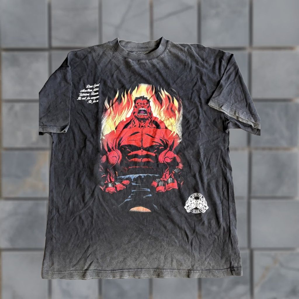 Darc Sport Darc Sport Shirt Mens M Black Wolves Club Fire Graphic Tee Limited T-Shirt Size US M / EU 48-50 / 2 - 1 Thumbnail
