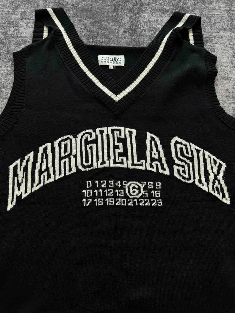 Maison Margiela Maison Margiela 25 styles of black letter knit vest dresse Size S / US 4 / IT 40 - 3 Thumbnail
