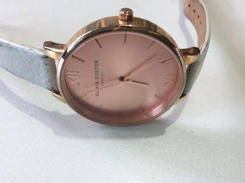 Designer Olivia ladies grey leather strap watch Size ONE SIZE - 1 Thumbnail