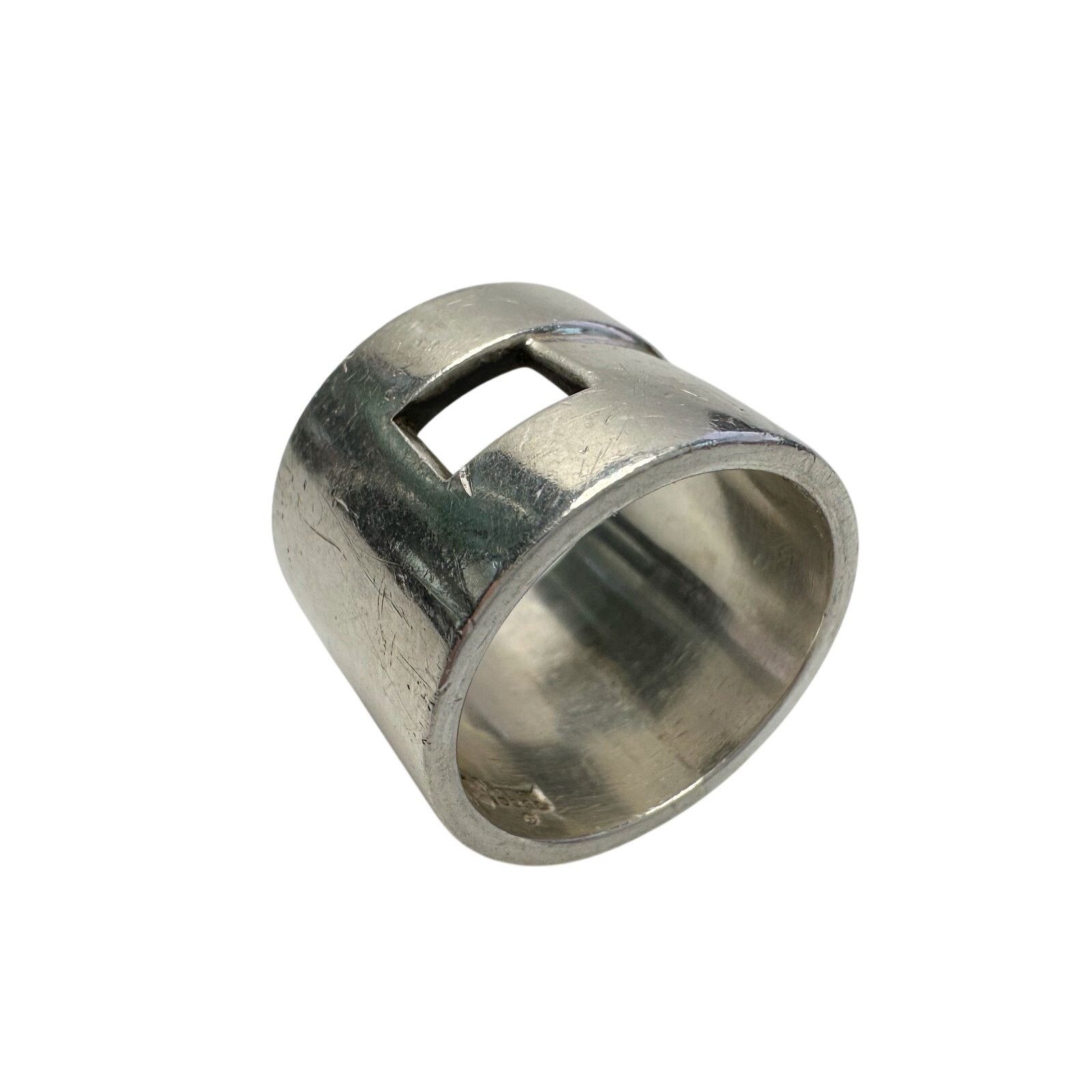 Gucci Gucci Geometric G Wide Sterling Silver Ring - size 7 Size ONE SIZE - 3 Thumbnail