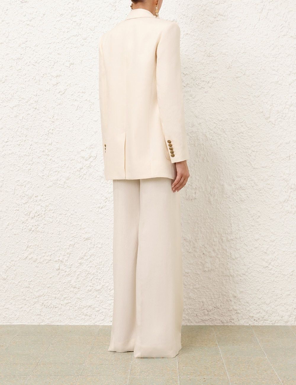 Zimmermann oc11z1025 Crush Single Breasted Jacket in Cream Size S / US 4 / IT 40 - 4 Thumbnail