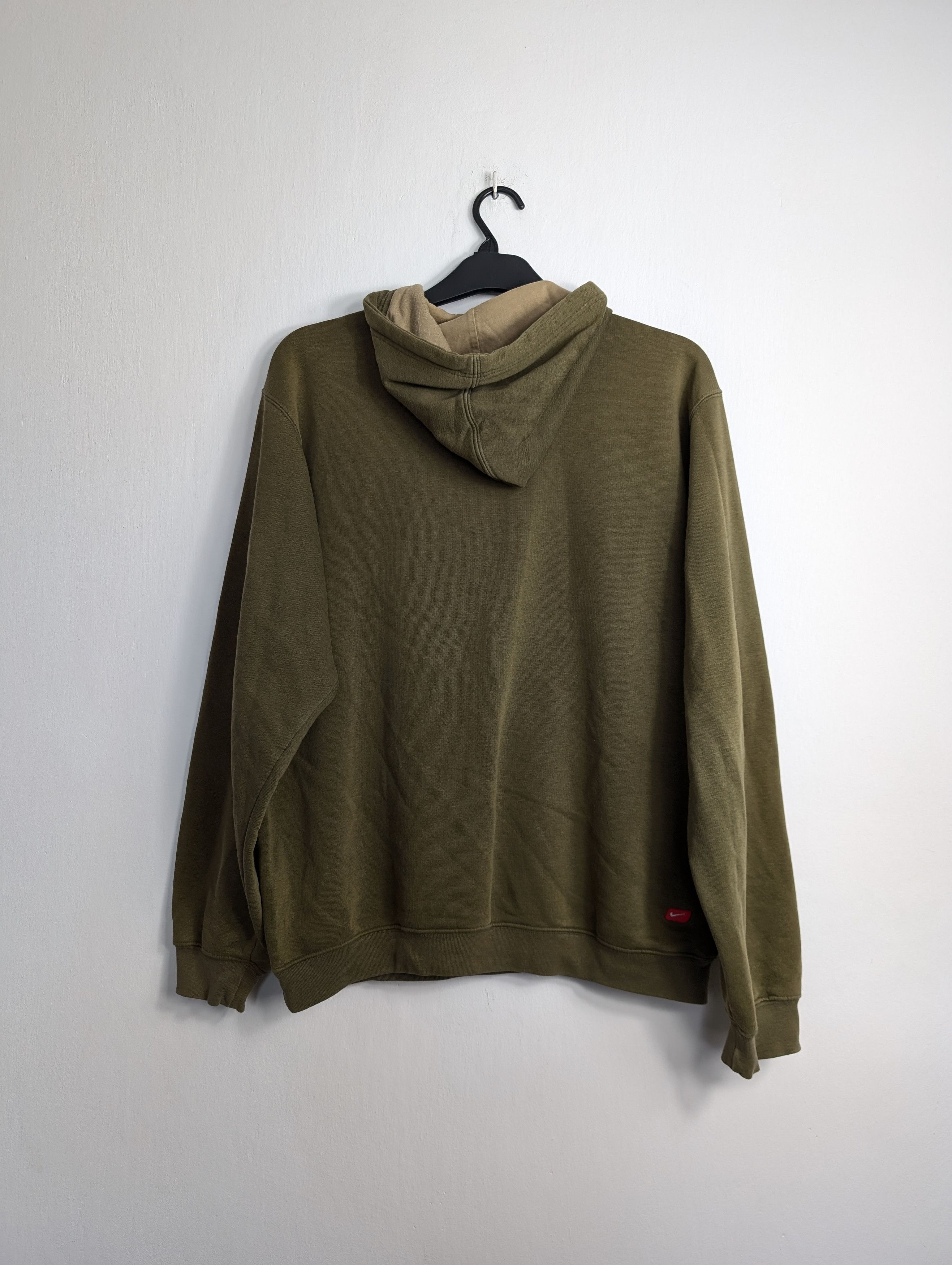 Nike Vintage Nike Hoodie Central Logo Olive Y2K Boxy Retro Baggy Size US M / EU 48-50 / 2 - 5 Thumbnail