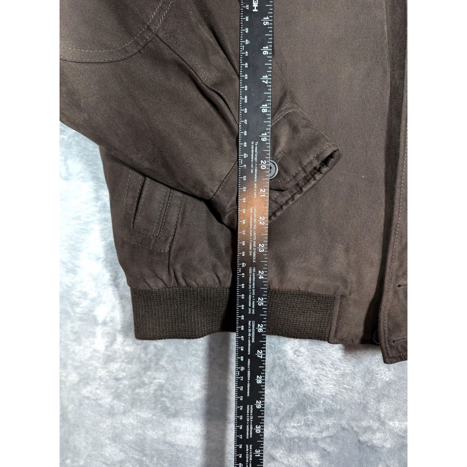 Roundtree & Yorke Roundtree & Yorke Jacket Mens XL Brown Bomber Zip Quilted Microfiber Size US XL / EU 56 / 4 - 2 Thumbnail