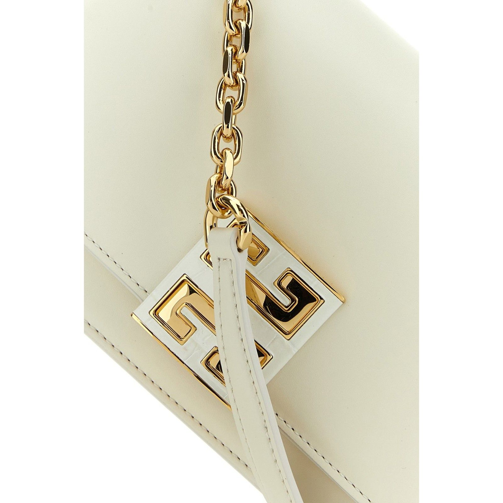 Givenchy GIVENCHY 4G Small White Smooth Leather Shoulder Bag New And Size ONE SIZE - 4 Thumbnail