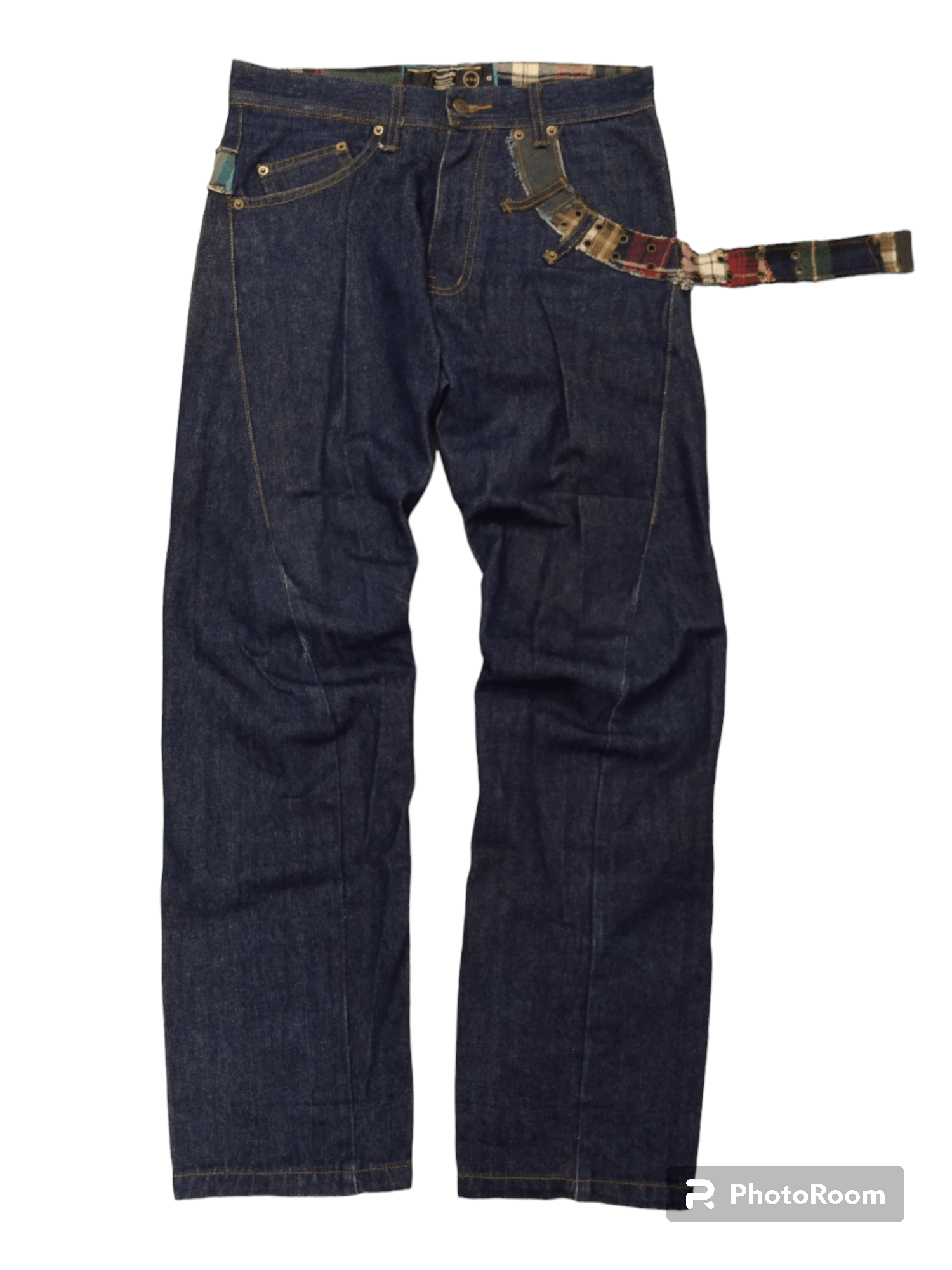 Japanese Brand BREATHMINT TWIST SLASH BELT DENIM PANTS Size US 30 / EU 46 - 1 Thumbnail