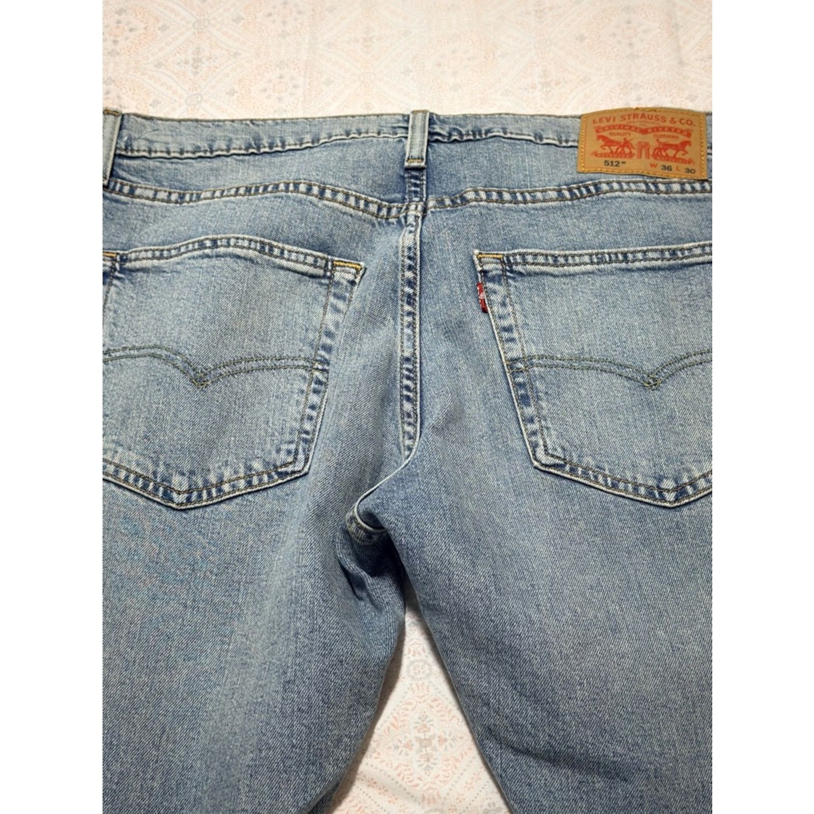 Levi's Levi's Light Blue Slim Straight Ripped Jeans Size US 36 / EU 52 - 6 Thumbnail