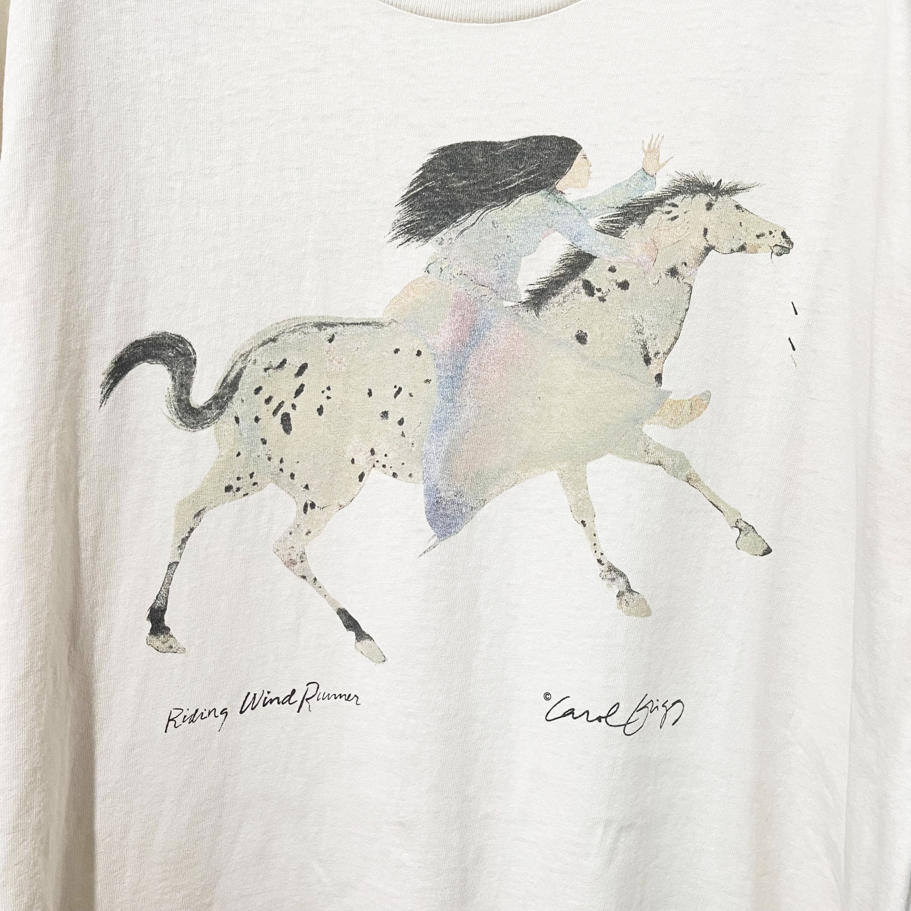 Vintage Vintage 90s Carol Grigg Riding Wind Runner T-Shirt Size US XL / EU 56 / 4 - 2 Thumbnail