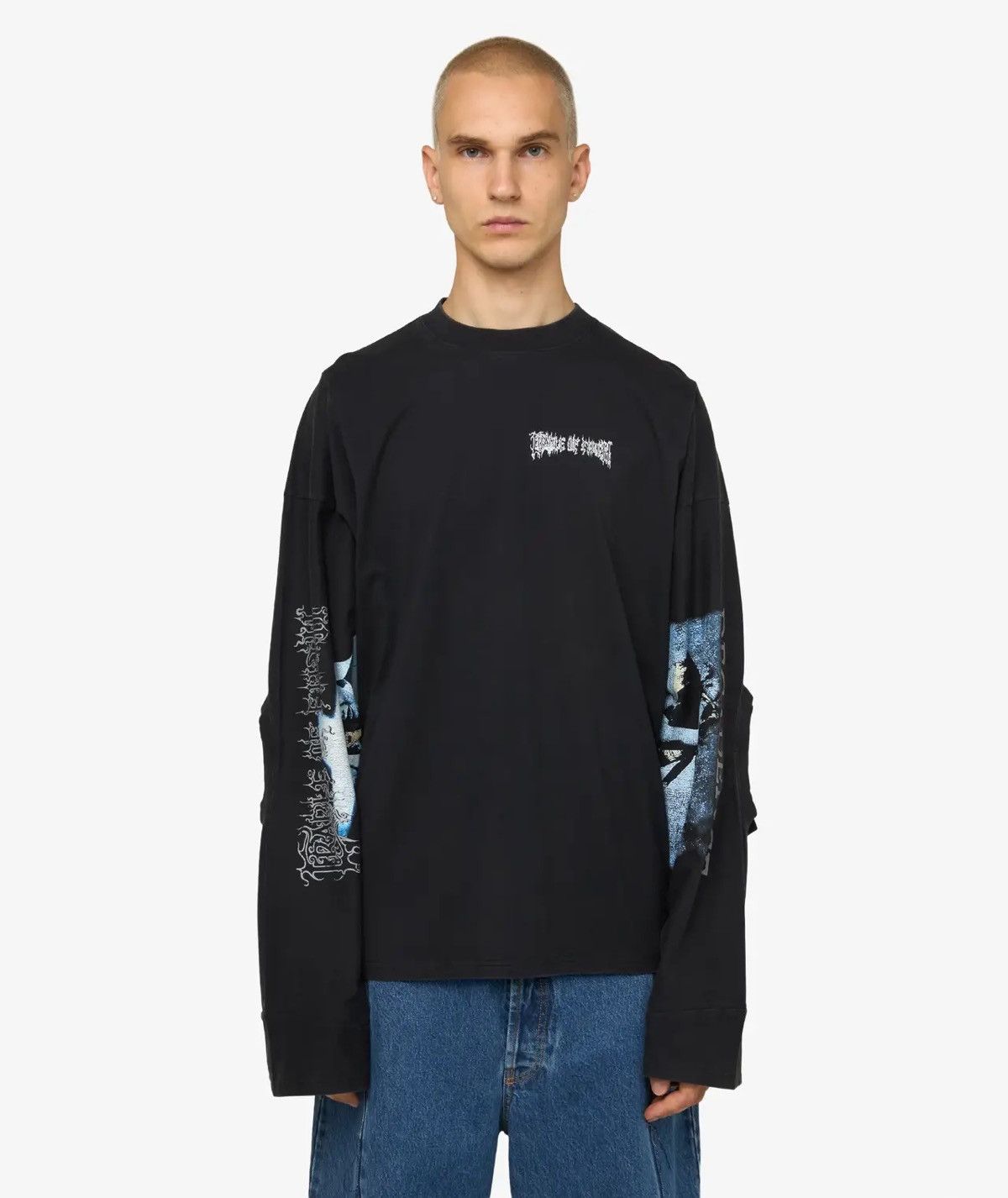Vetements Cof Decadence Cut-Up Long Sleeve T-Shirt - Black Size US L / EU 52-54 / 3 - 9 Thumbnail