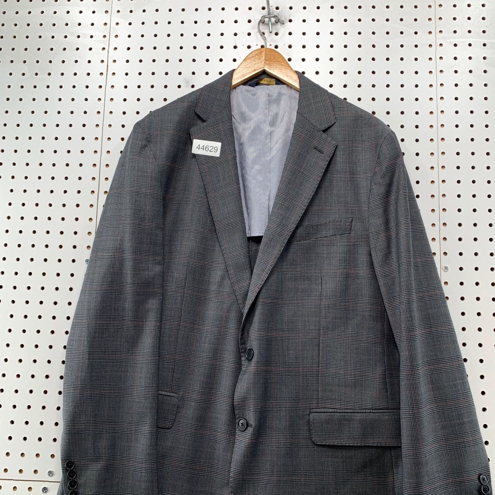 Brooks Brothers Brooks Brothers Blazer Mens 44R Gray Glen Check Plaid Business Shirt (Two-Button) Size 44R - 2 Thumbnail