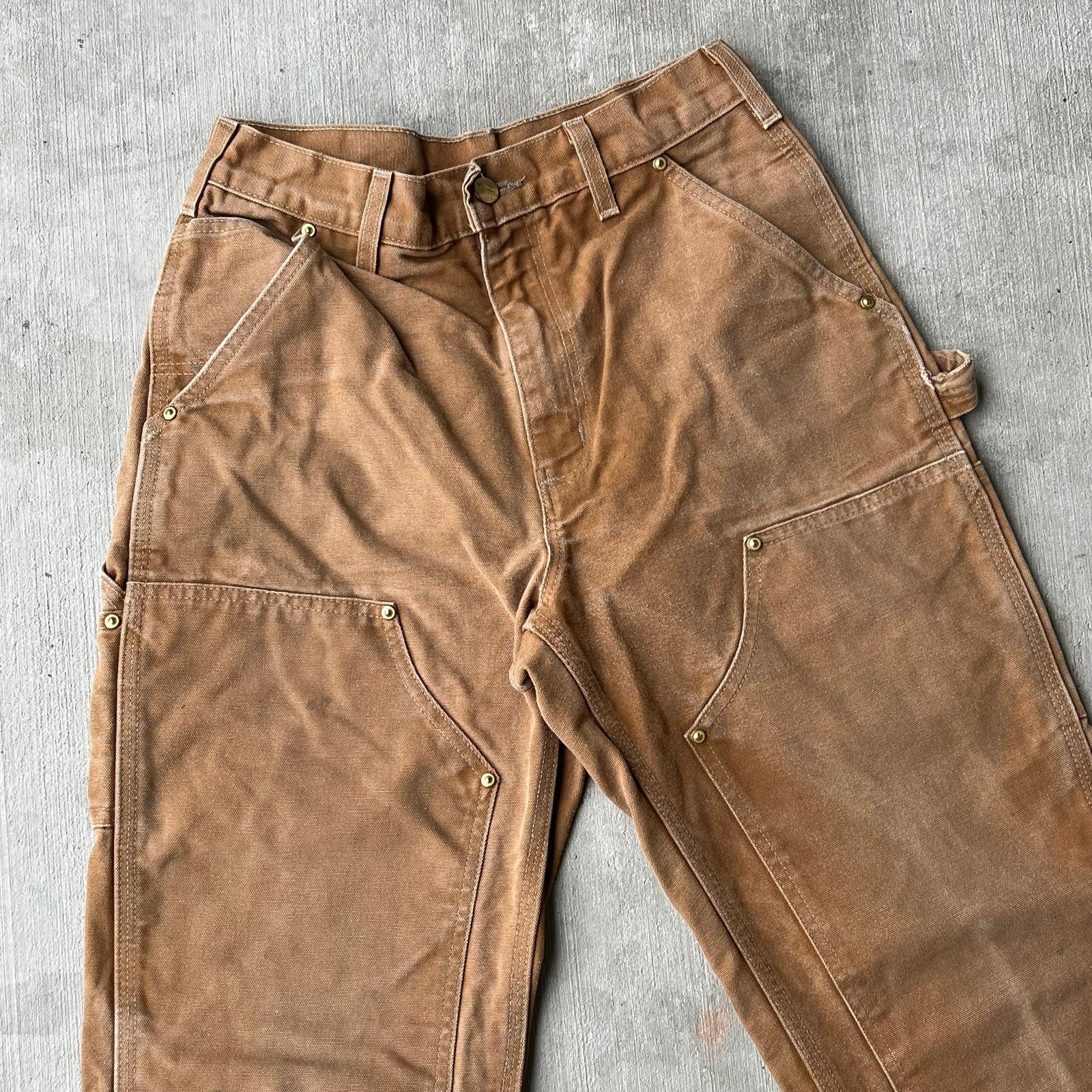 Carhartt × Vintage Carhartt brown double knee work wear carpenter pants Size US 27 - 8 Thumbnail