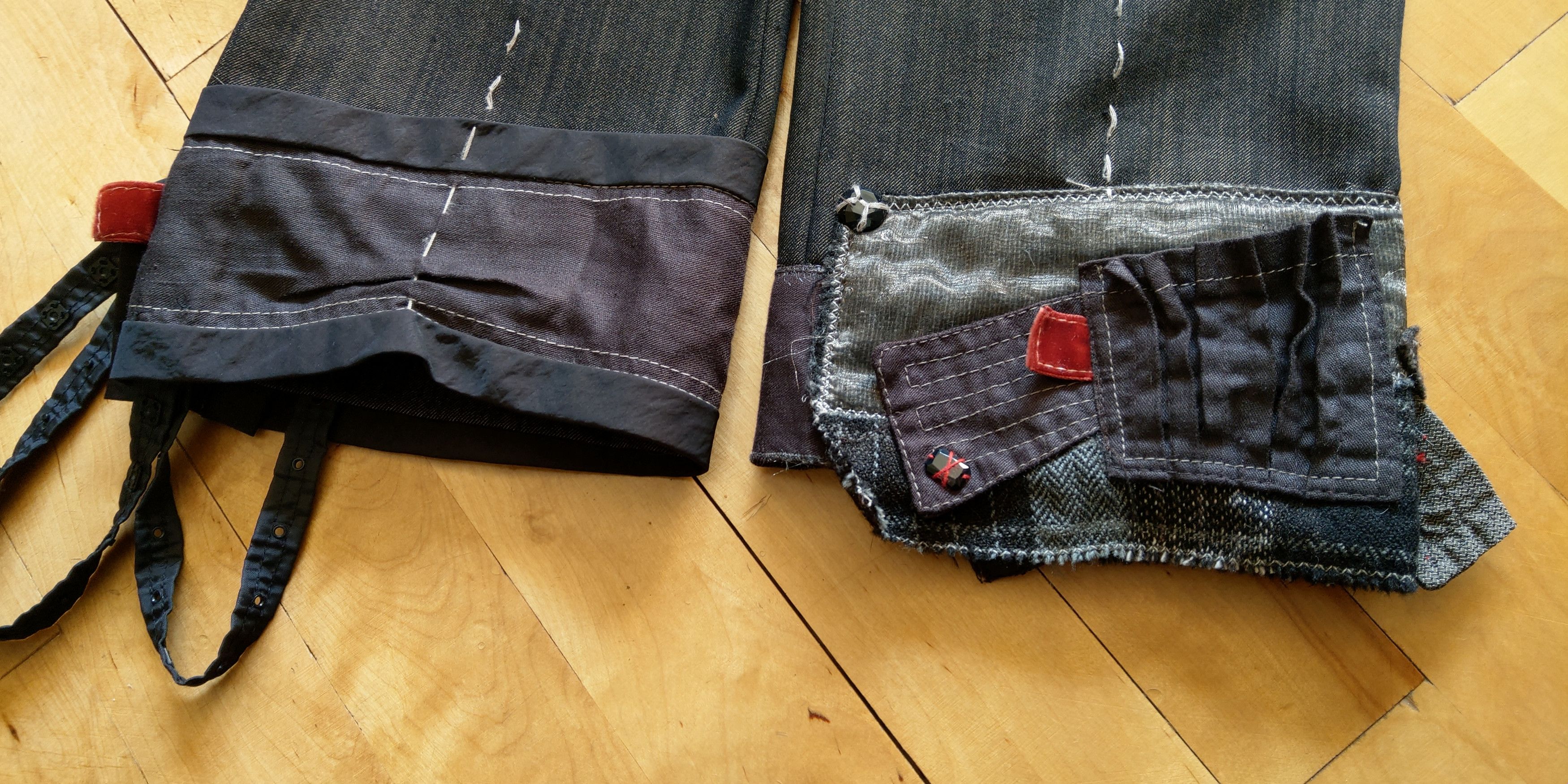 Vintage Asymmetric Patchwork Pants Bootcut Goth grunge Noir Alt Size US 32 / EU 48 - 7 Thumbnail