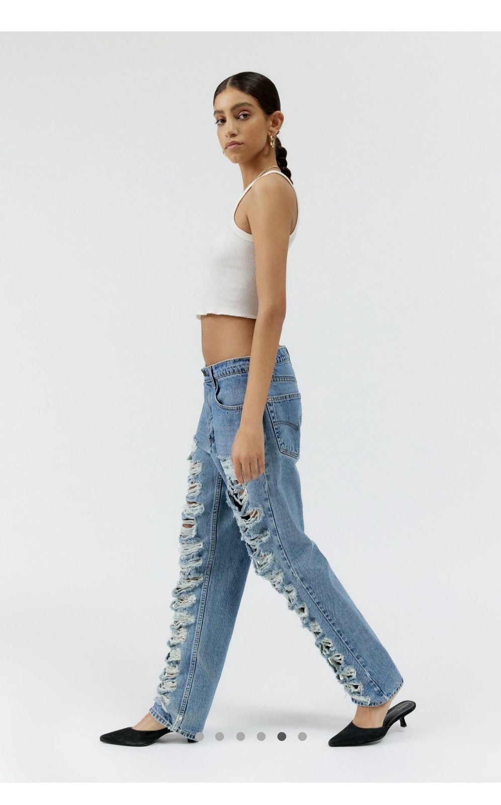Vintage VINTAGE LEVIS Y2K denim Renewal Levis jeans Size 26" / US 2 / IT 38 - 6 Thumbnail