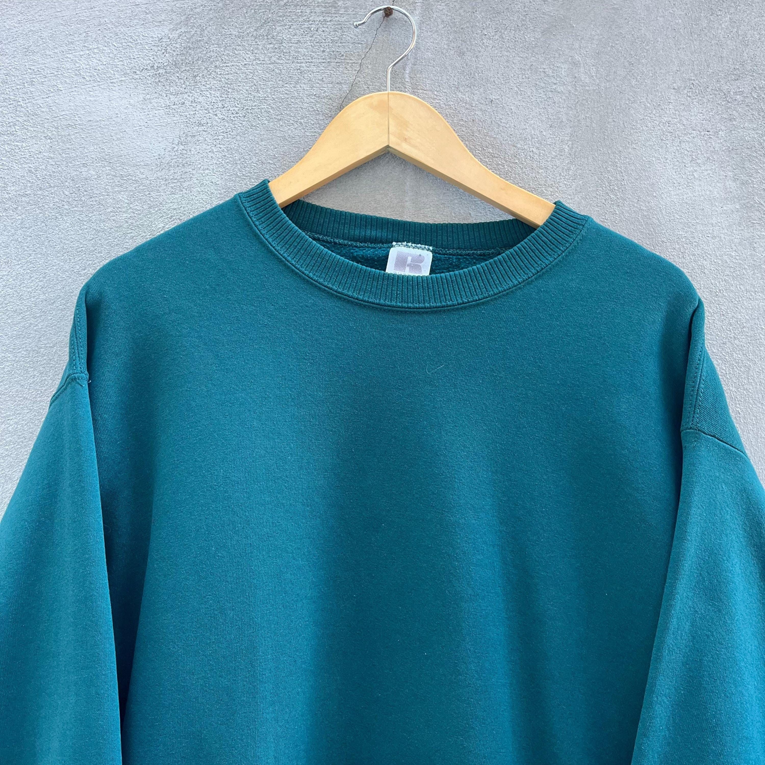 Russell Athletic × Vintage 90's Vintage Russell Athletic Green Crewneck Sweatshirt Size US L / EU 52-54 / 3 - 3 Thumbnail