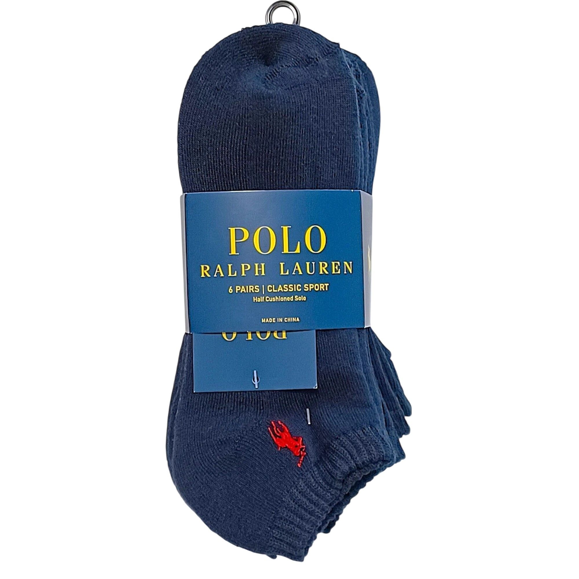 Polo Ralph Lauren Polo Ralph Lauren Classic 6-Pair No Show Socks Navy Blue Size ONE SIZE - 4 Thumbnail