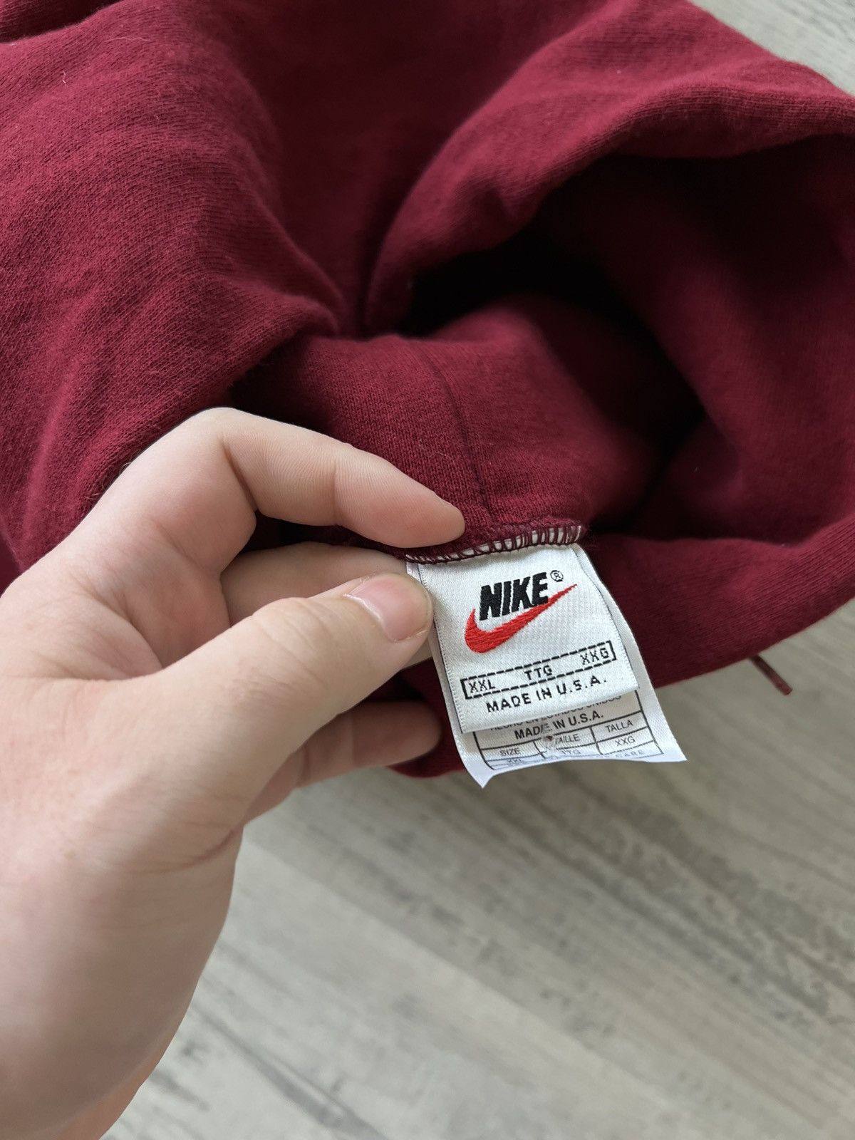 Nike Vintage RARE 90’s Nike Blank Essential Sweatshirt Hoodie Size US XXL / EU 58 / 5 - 4 Thumbnail