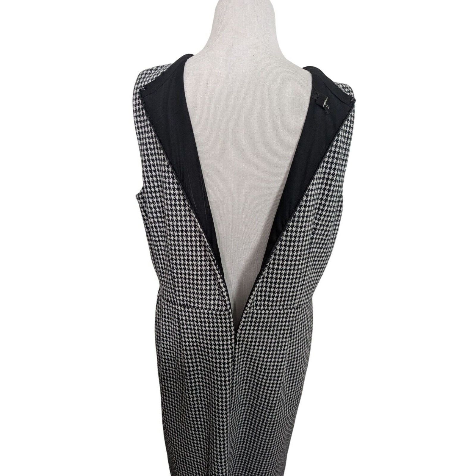 Talbots NEW Talbots Houndstooth Dress Womens Petite Size 14 Black Size XL / US 12-14 / IT 48-50 - 9 Thumbnail