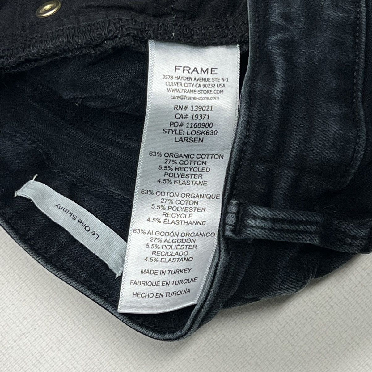 Frame Frame Jeans Black Le One Skinny Denim Stretch Larsen Dark Size 24" / US 00 / IT 34 - 9 Thumbnail