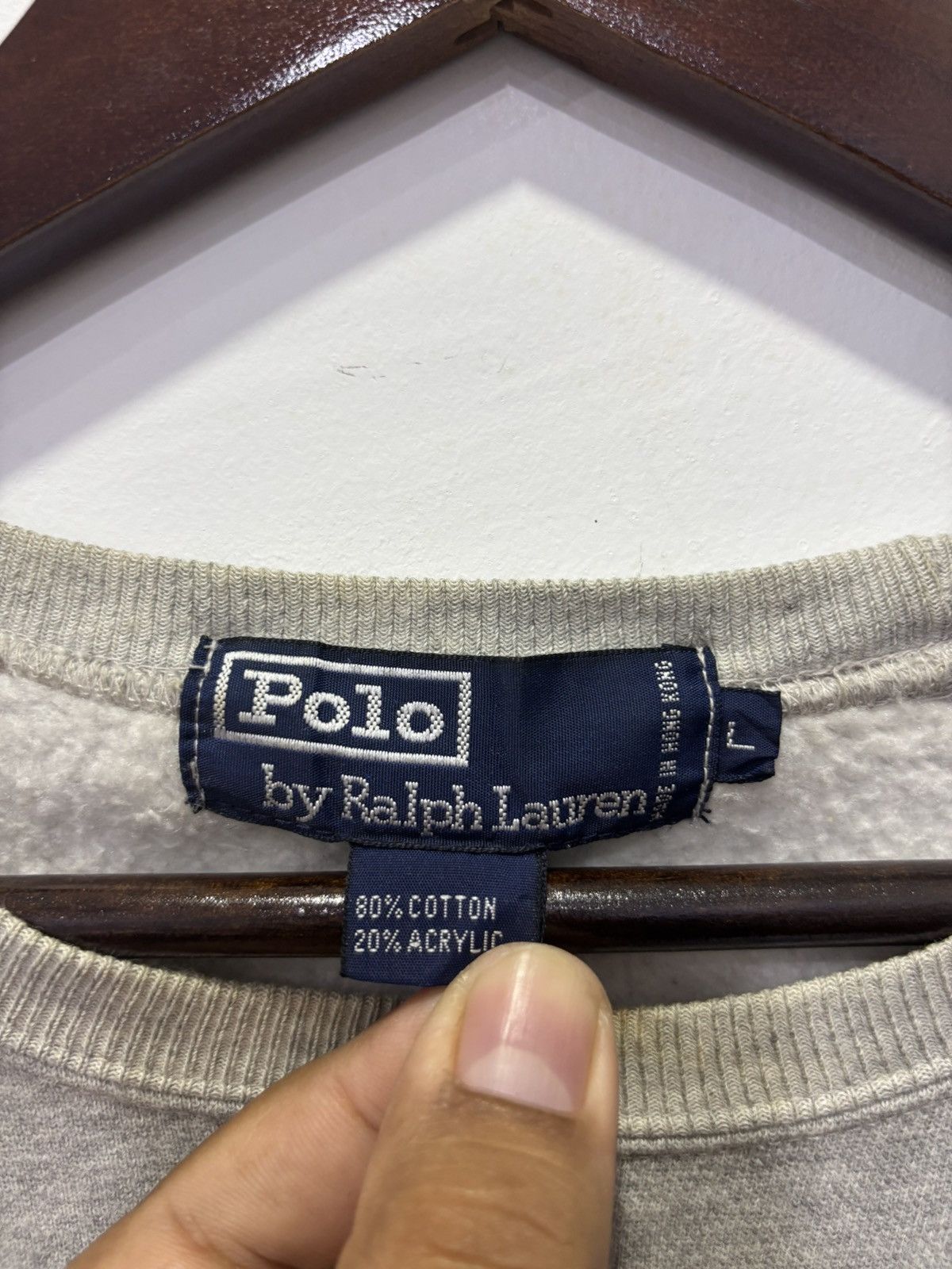 Vintage Vintage 90’s Polo Ralph Lauren RPL 91-L Sweatshirt Size US L / EU 52-54 / 3 - 3 Thumbnail
