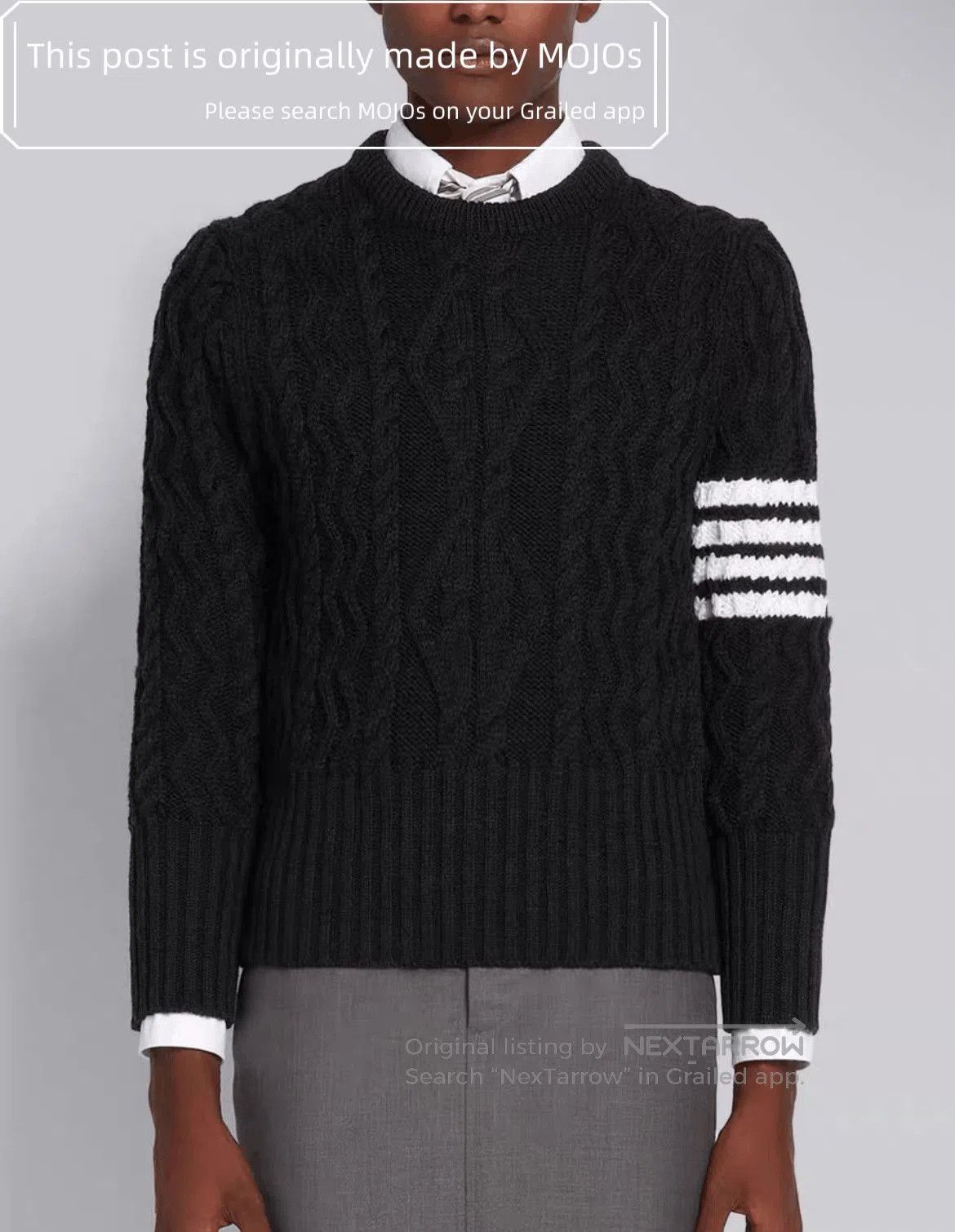 Thom Browne Sz 2 Thom Browne Black Four Stripes Knitwear. Size US M / EU 48-50 / 2 - 6 Thumbnail