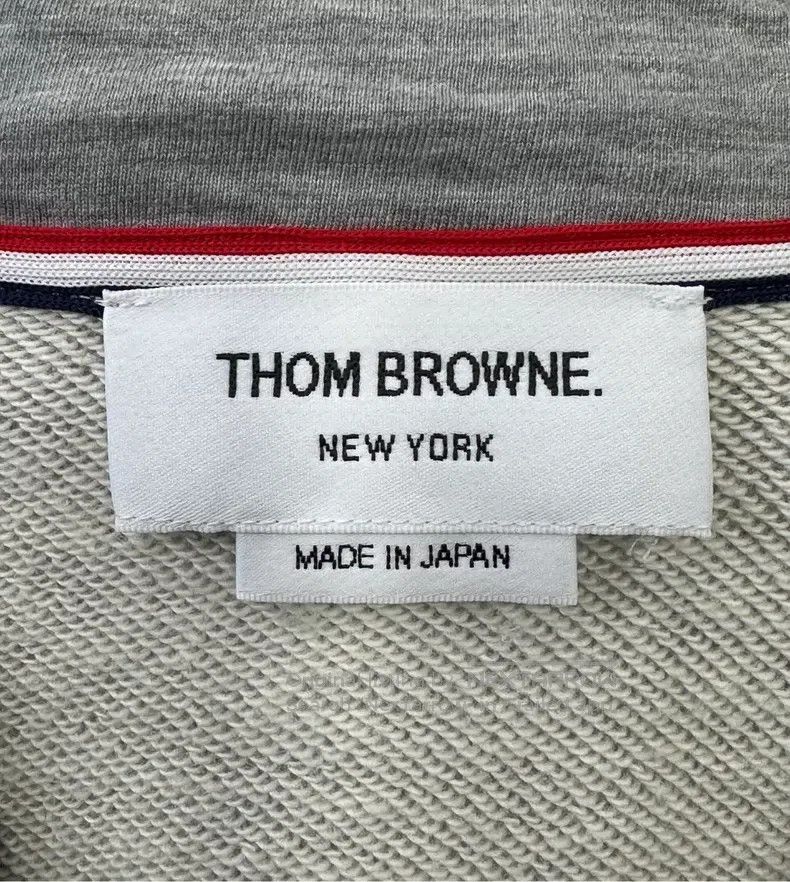 Thom Browne Thom Browne Gray Classic Four Stripe Zip Hooded Sweatshirt Size US XL / EU 56 / 4 - 3 Thumbnail