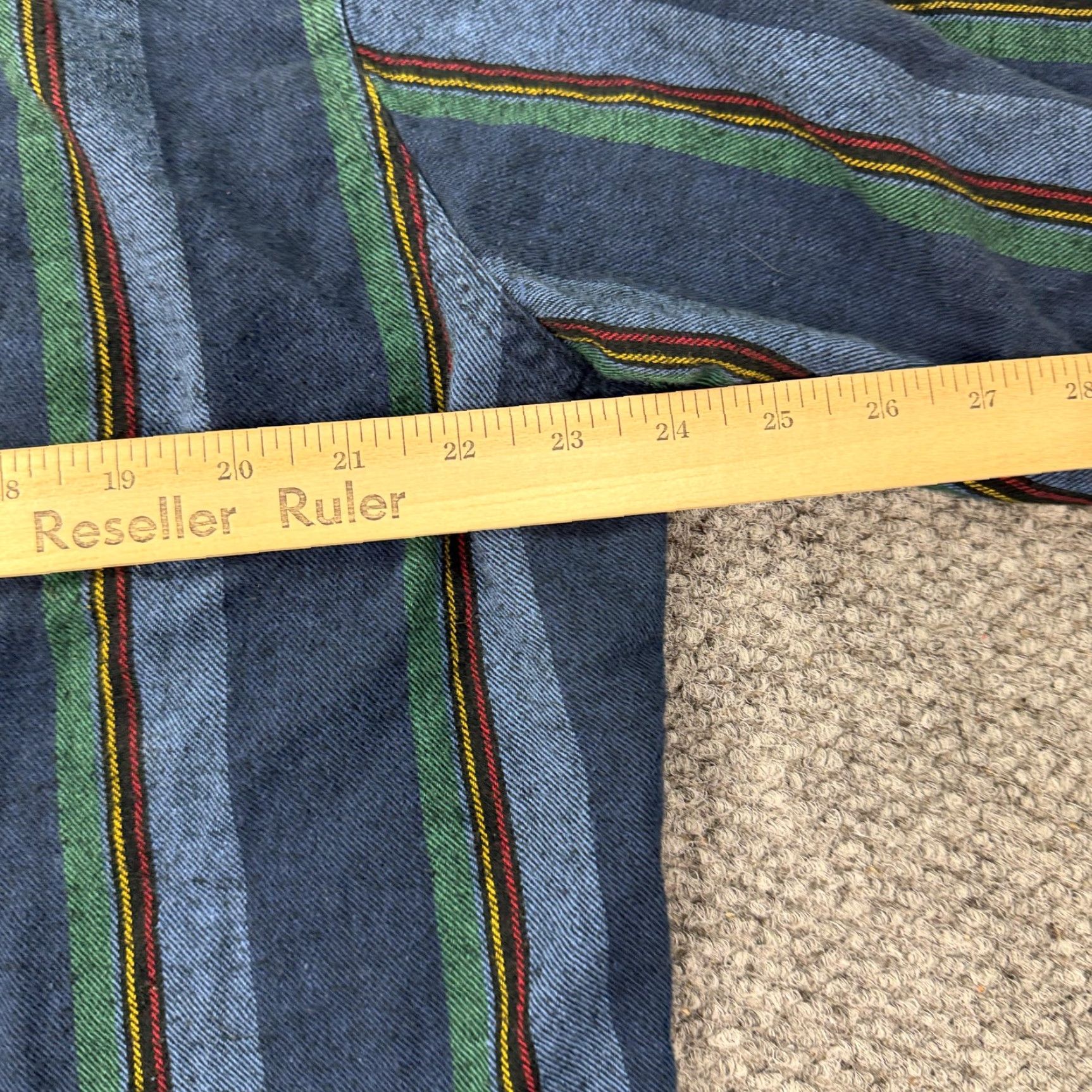 Wrangler VINTAGE Wrangler Shirt Mens XL Blue Green Flannel Western Pearl Snap Stripe 90s Western Mens XL Blue Stripe Shirt Size US XL / EU 56 / 4 - 8 Thumbnail