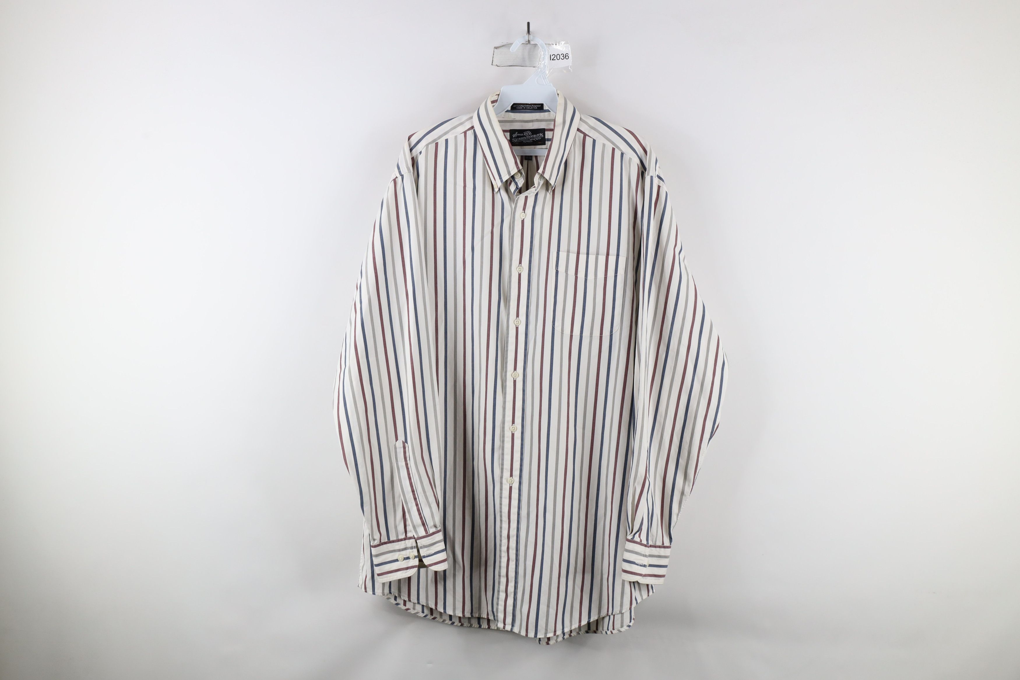 Vintage Vintage 90s Streetwear Rainbow Striped Button Down Shirt Size US L / EU 52-54 / 3 - 1 Thumbnail