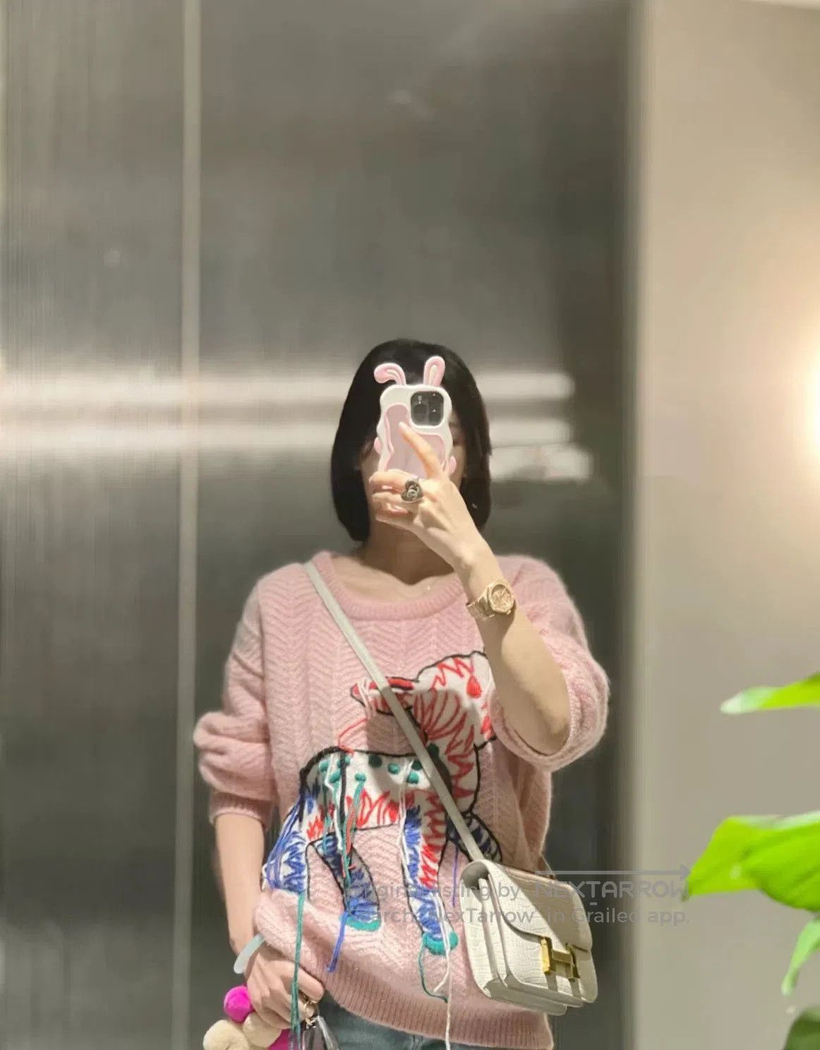 Gucci Gucci Pink Deer Embroidery Fringe Sweater XS. Size XS / US 0-2 / IT 36-38 - 8 Thumbnail