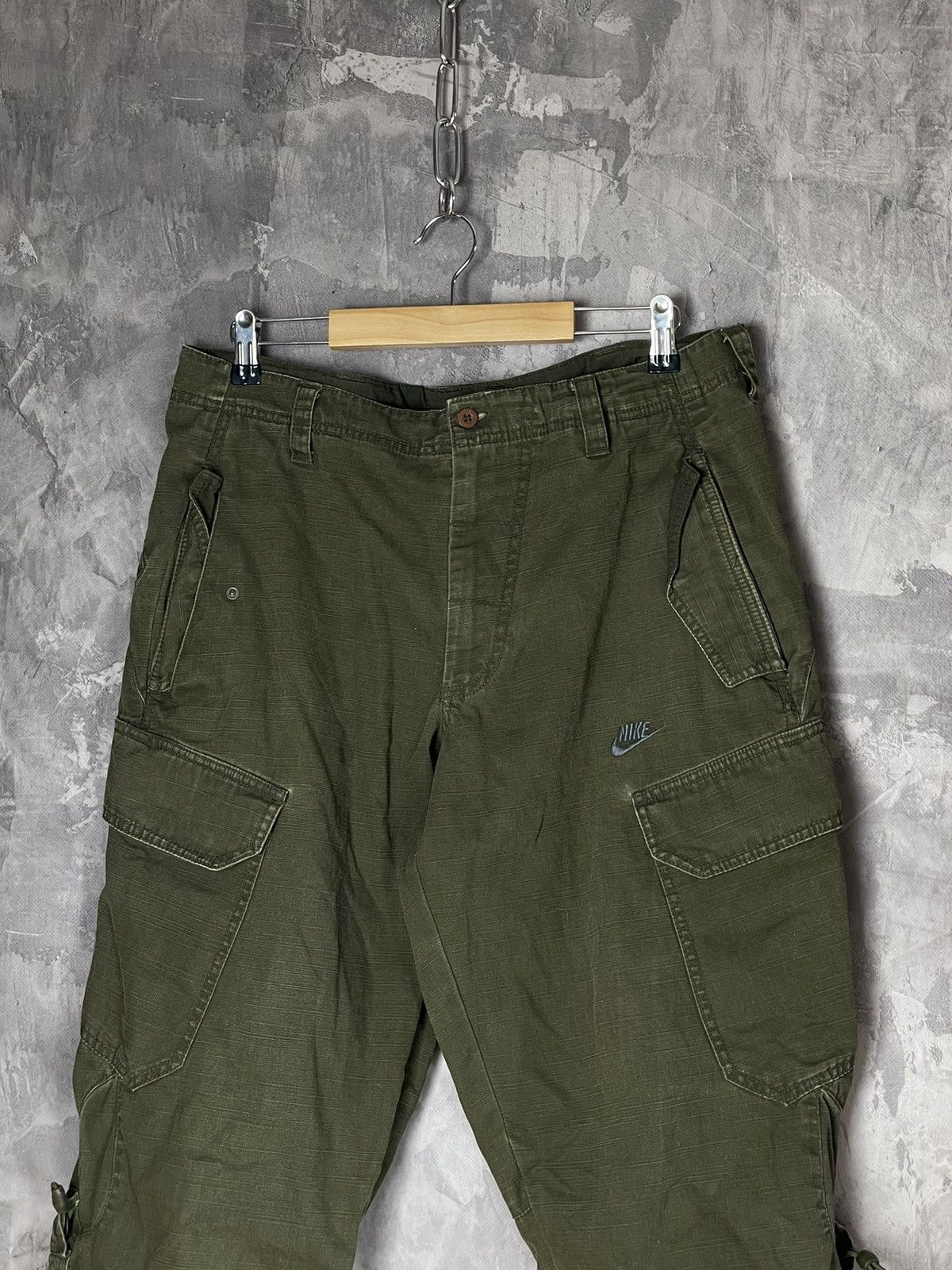 Other Nike Vintage Faded Cropped Cargo Pants Breeches Size US 32 / EU 48 - 2 Thumbnail
