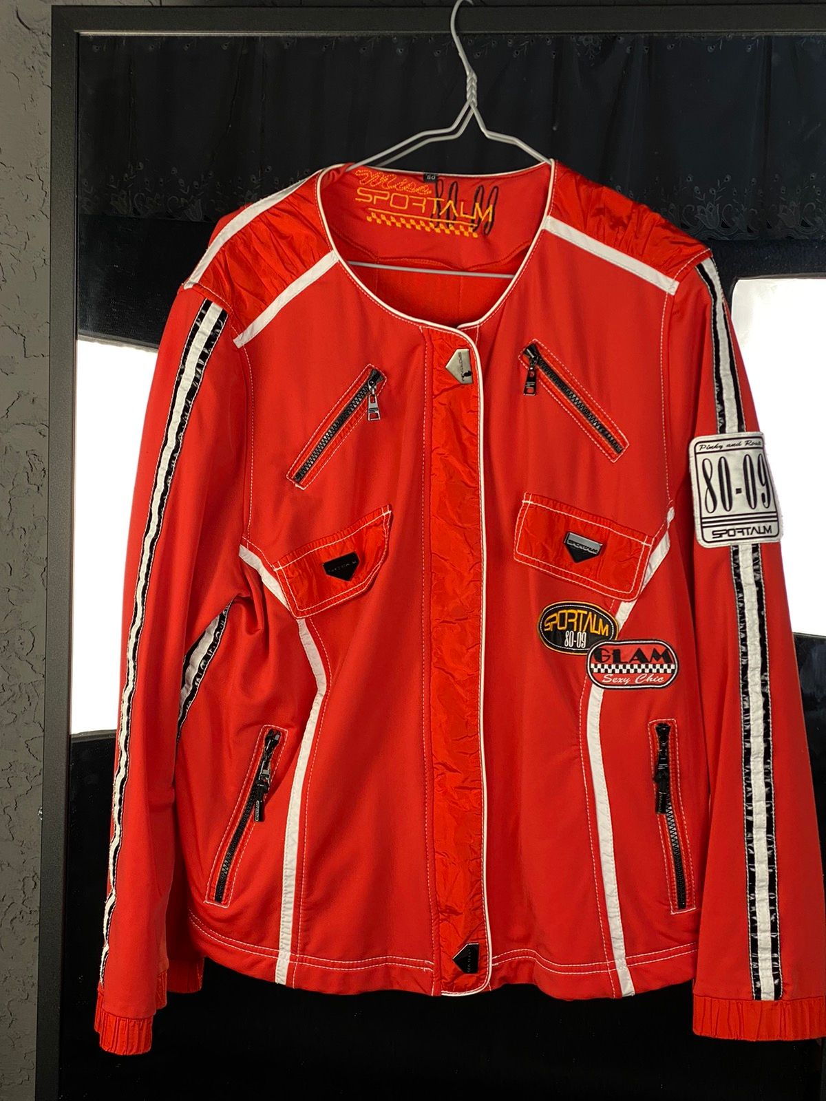 Pre-owned Nascar X Racing Y2k Vintage Sportalm Moto Racing Jacket In Red