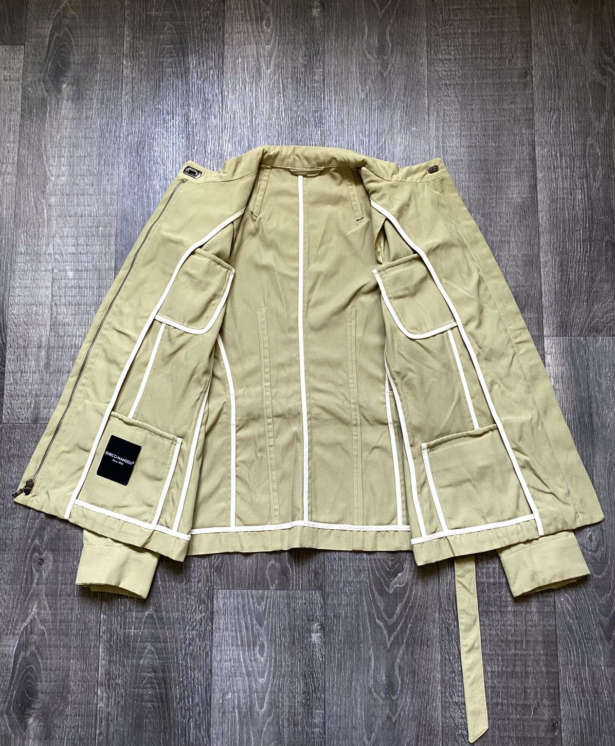 Mandelli Women’s Enrico Mandelli Pistachio Green Pocket Blazer Jacket Size L / US 10 / IT 46 - 7 Thumbnail