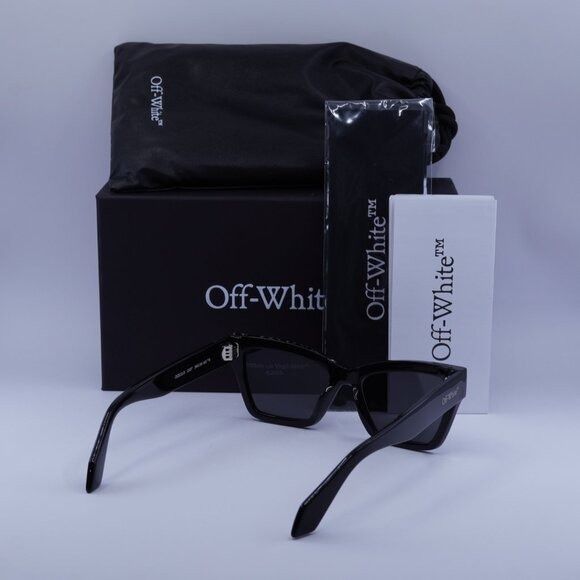 Off-White Off-White OERI110 CINCINNATI 1307 Sunglasses Black Cat Eye Size ONE SIZE - 11 Thumbnail