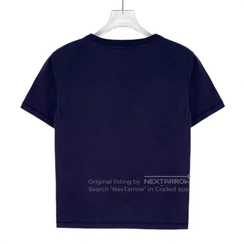Hermes Hermes Dark blue buckle print cotton round neck short slee Size XS / US 0-2 / IT 36-38 - 2 Thumbnail