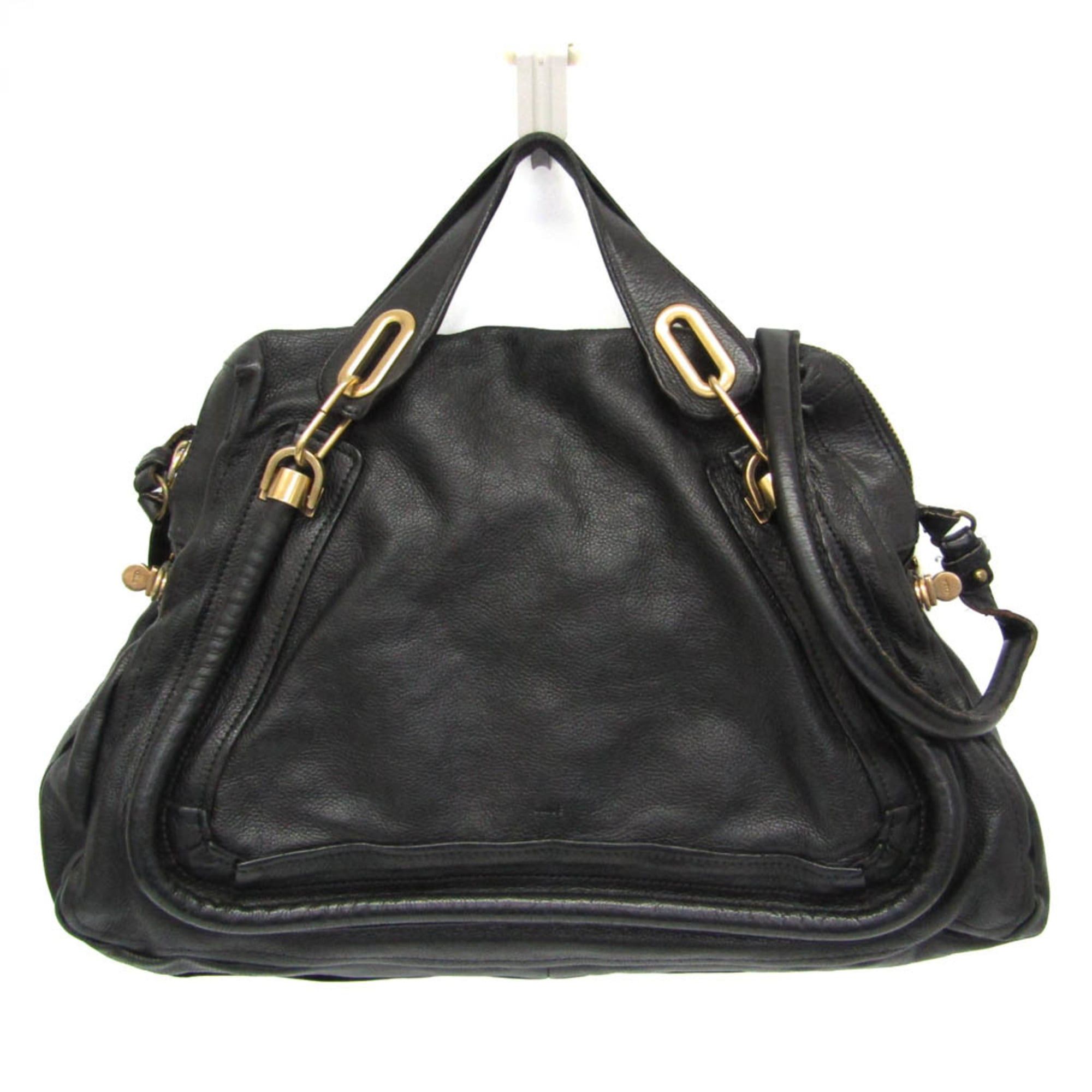 Chloe Chloé Paraty Large Women's Leather Handbag,Shoulder Bag Black Size ONE SIZE - 1 Thumbnail