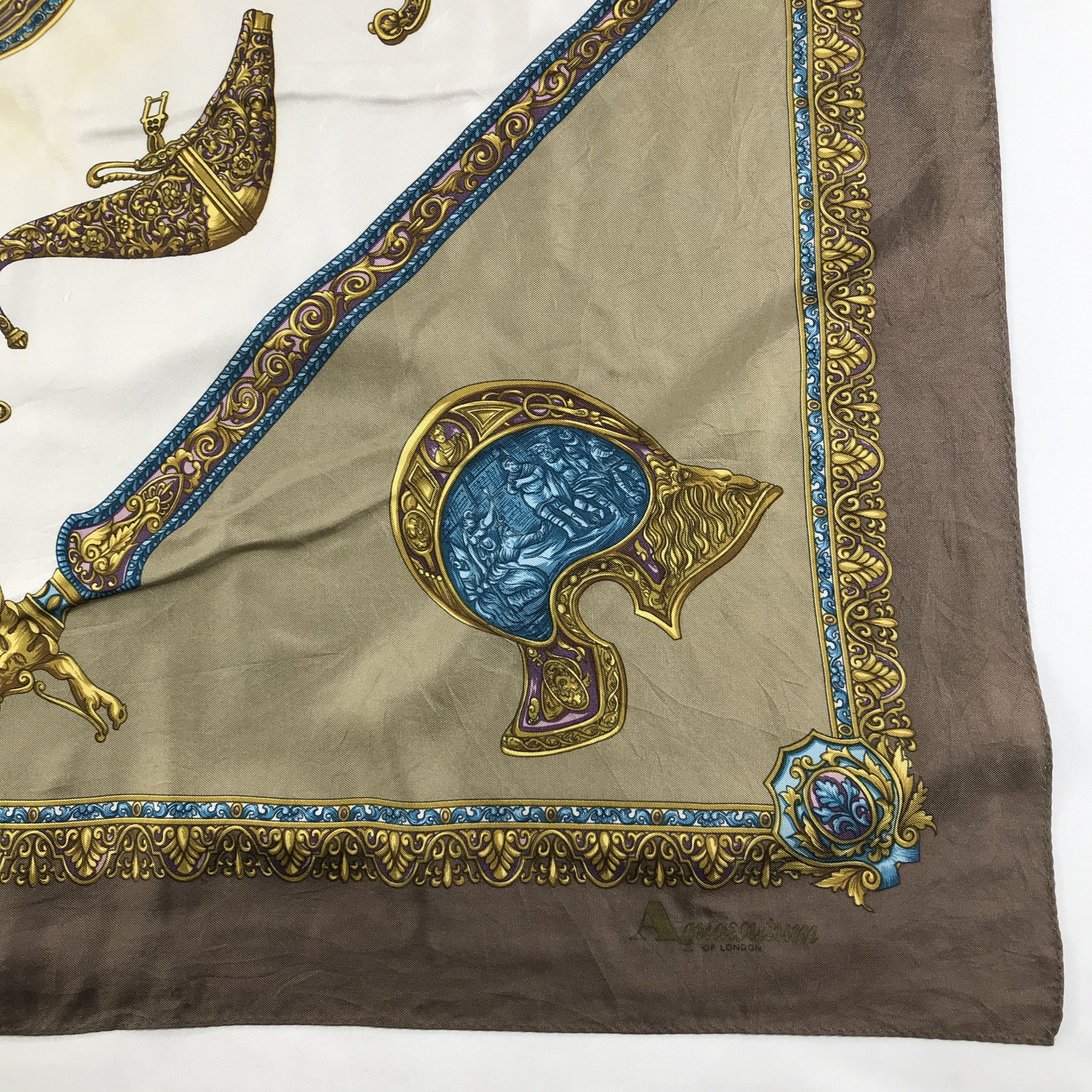 Aquascutum Vintage Aquascutum Silk Scarf Size ONE SIZE - 4 Thumbnail