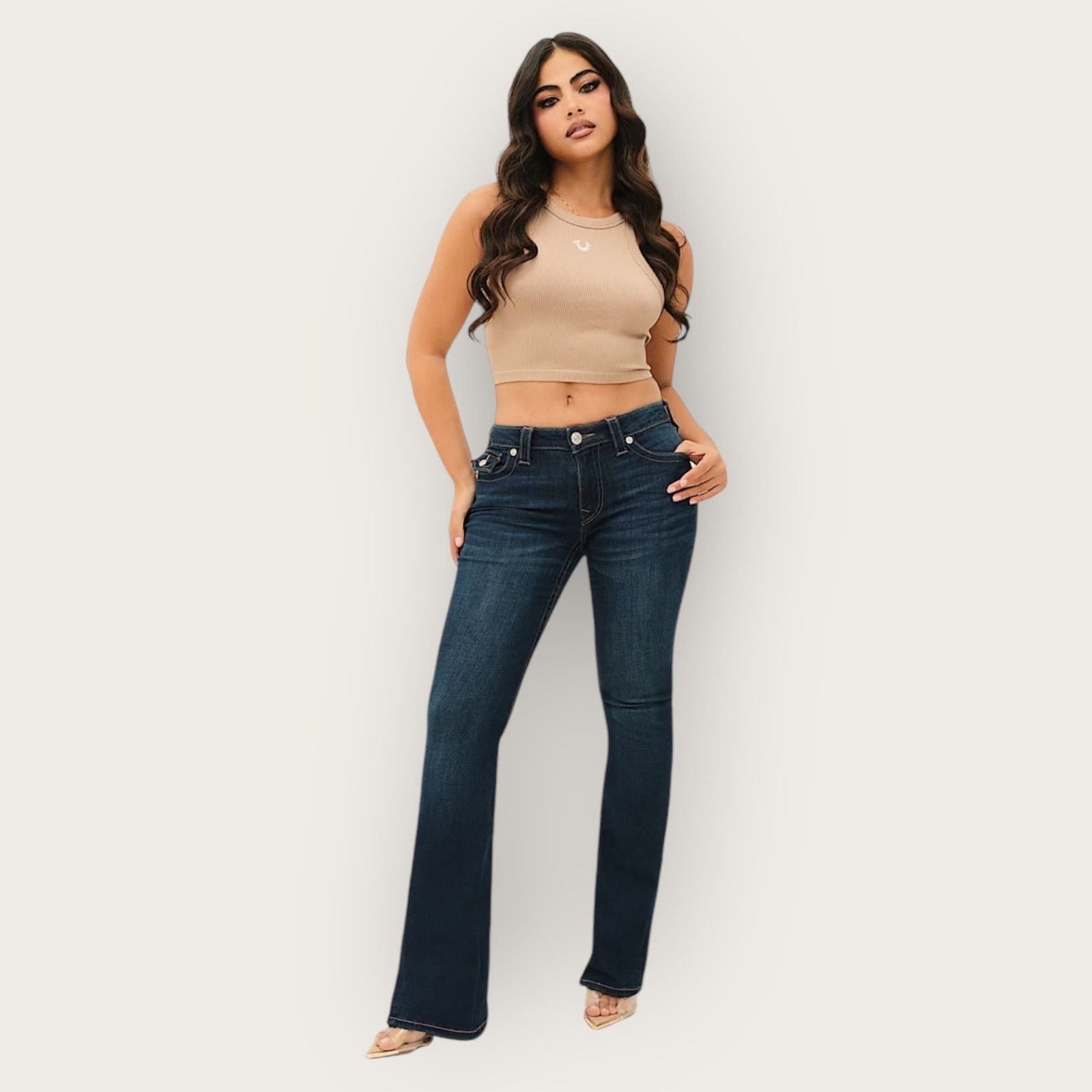 True Religion True Religion Classic Joey World Tour Flap Flare Jeans Size 29" - 1 Thumbnail