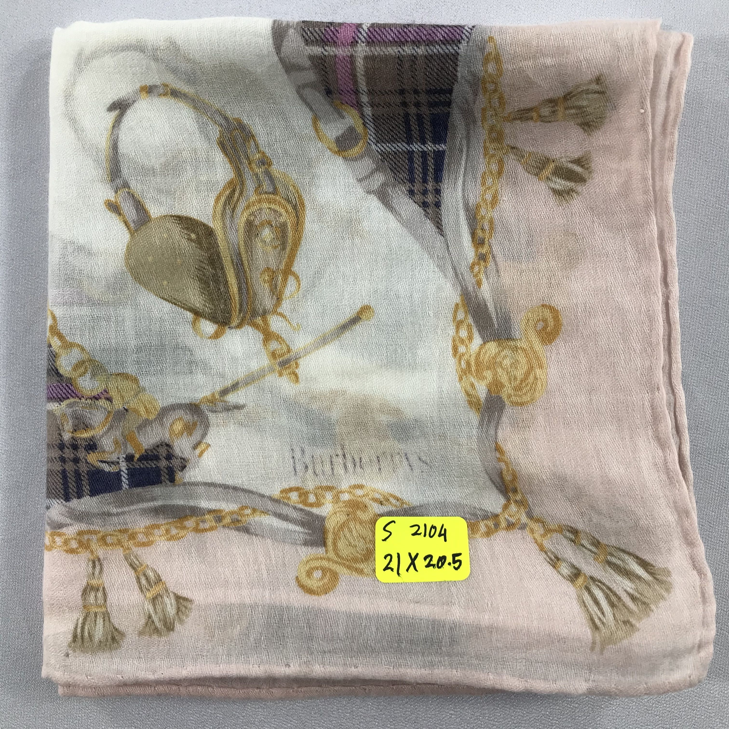 Burberry × Vintage Burberry Bandana / Handkerchief / Neckerchief - S2104 Size ONE SIZE - 5 Thumbnail