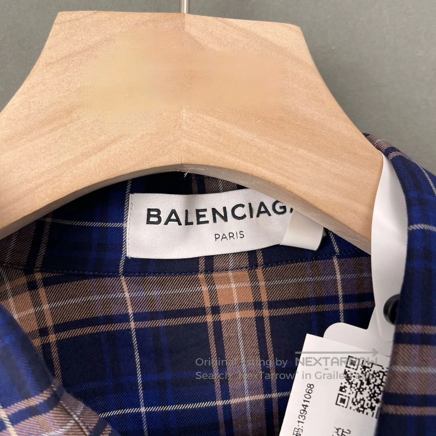 Balenciaga Balenciaga Classic Plaid Long Shirt. Size XS / US 0-2 / IT 36-38 - 3 Thumbnail