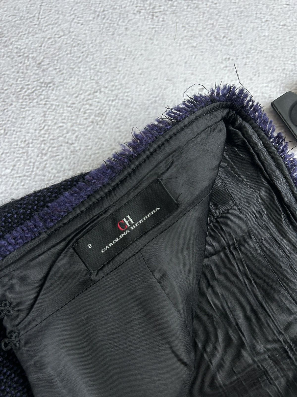 Carolina Herrera × Designer Carolina Herrera premium dark blue skirt size 8 Size 30" / US 8 / IT 44 - 17 Thumbnail