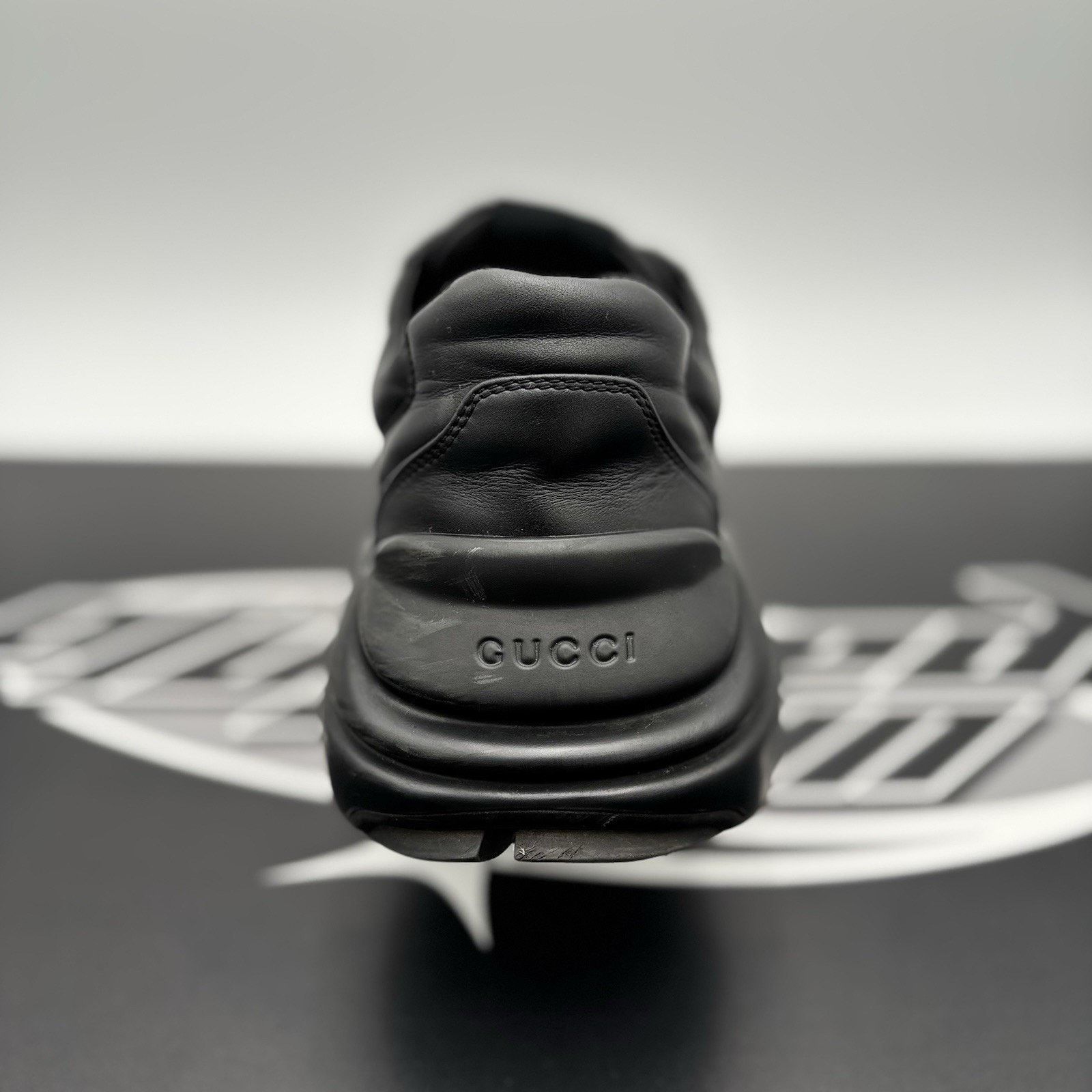 Gucci Gucci Rhyton Black Leather ' Interlocking G ' | GOOD COND! Size US 9.5 / EU 42-43 - 3 Thumbnail