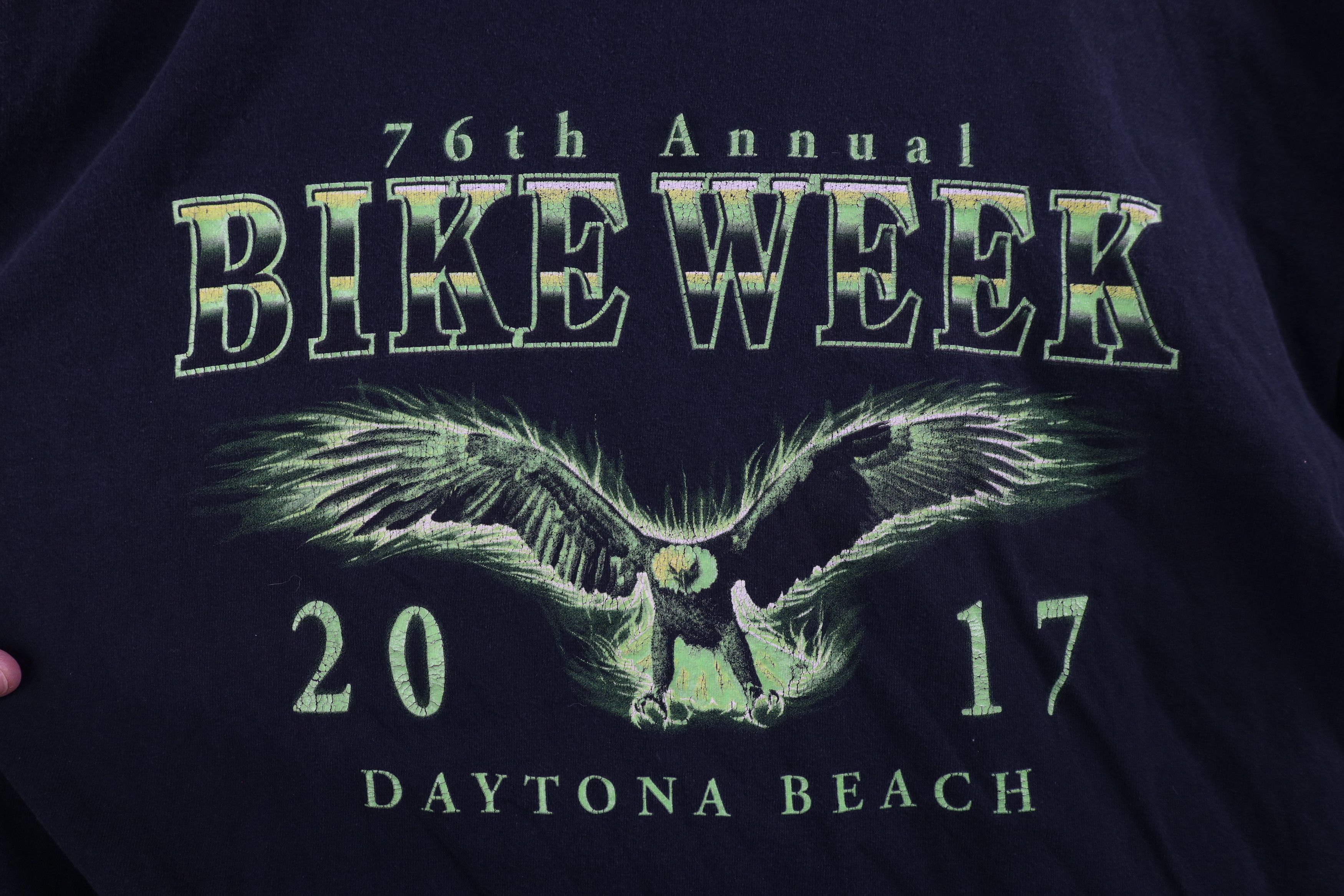 Vintage Vintage Y2K Daytona Bike Week Eagle Lightning T-Shirt Black Size US XL / EU 56 / 4 - 4 Thumbnail