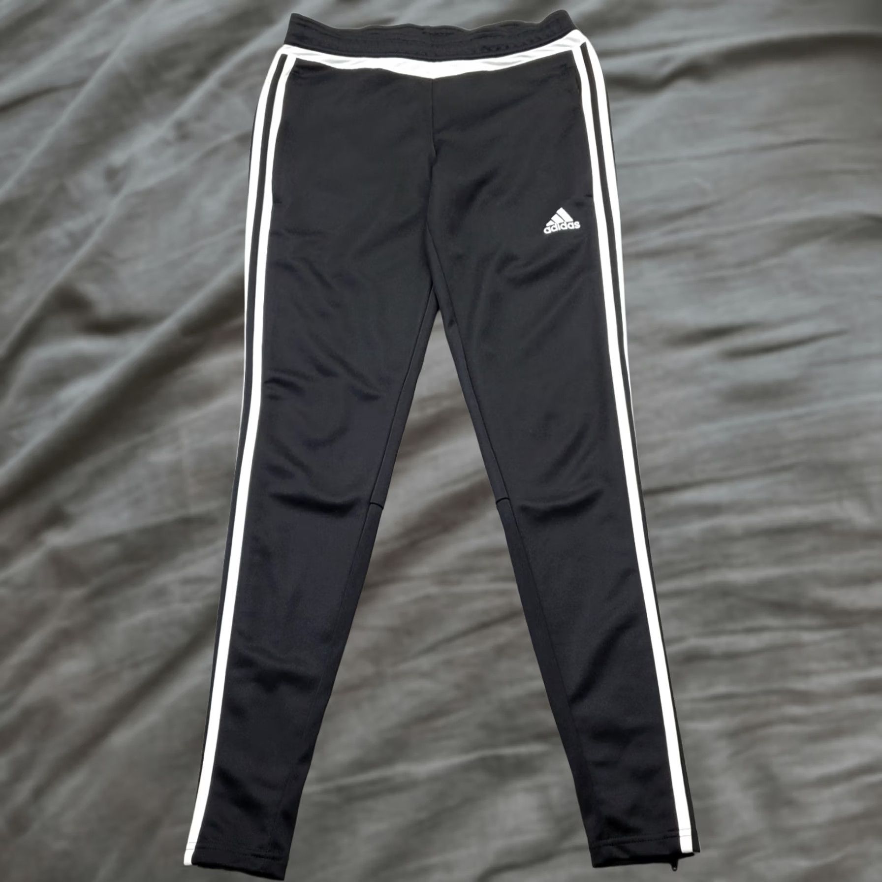 Adidas Adidas Climacool Track Pants Womens XS Black Two Stripes Athletic Pull On Ankle Zip Size 26" / US 2 / IT 38 - 1 Thumbnail
