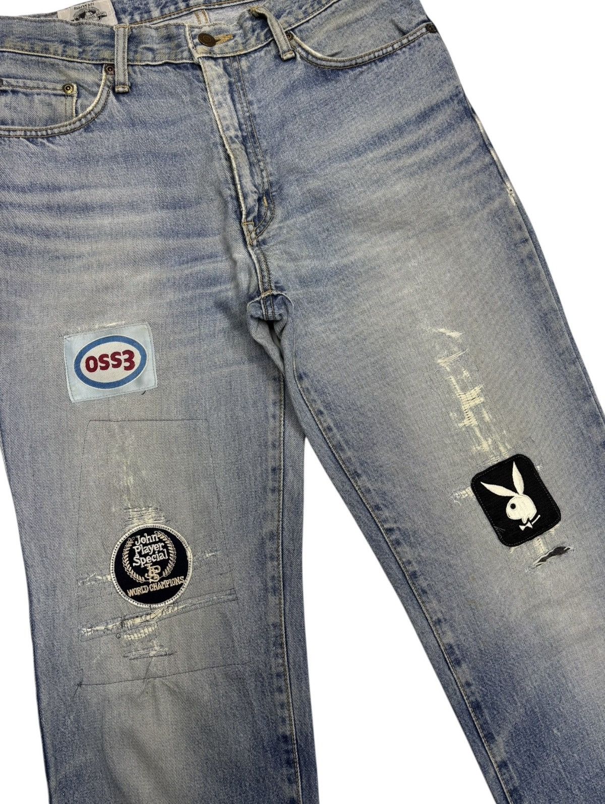 Kapital 🔥VINTAGE EDWIN CUSTOM PATCHES DISTRESSED DENIM JEANS Size US 30 / EU 46 - 4 Thumbnail