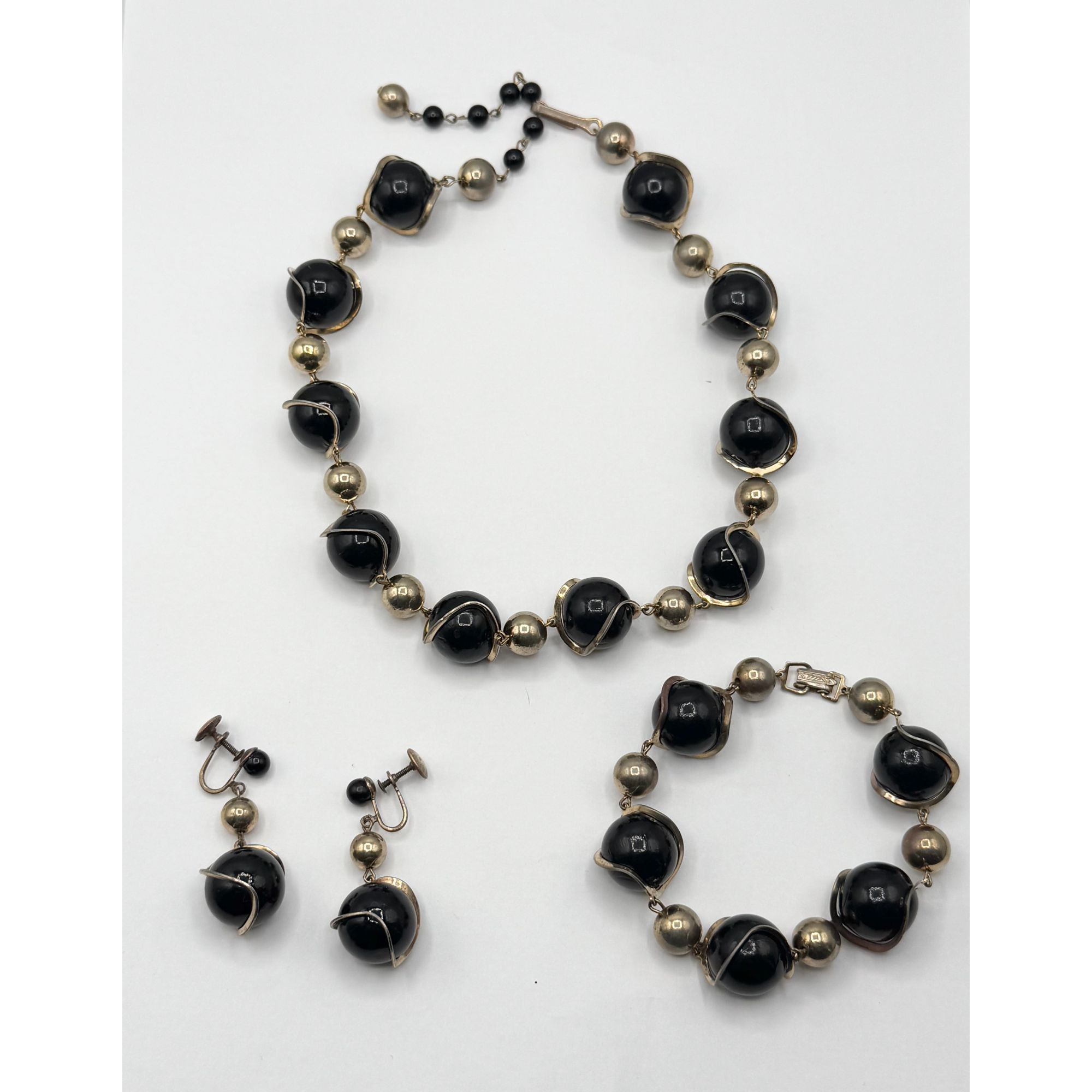 Vintage Vintage Coro MCM wrapped beads necklace bracelet & earrings Size ONE SIZE - 8 Thumbnail