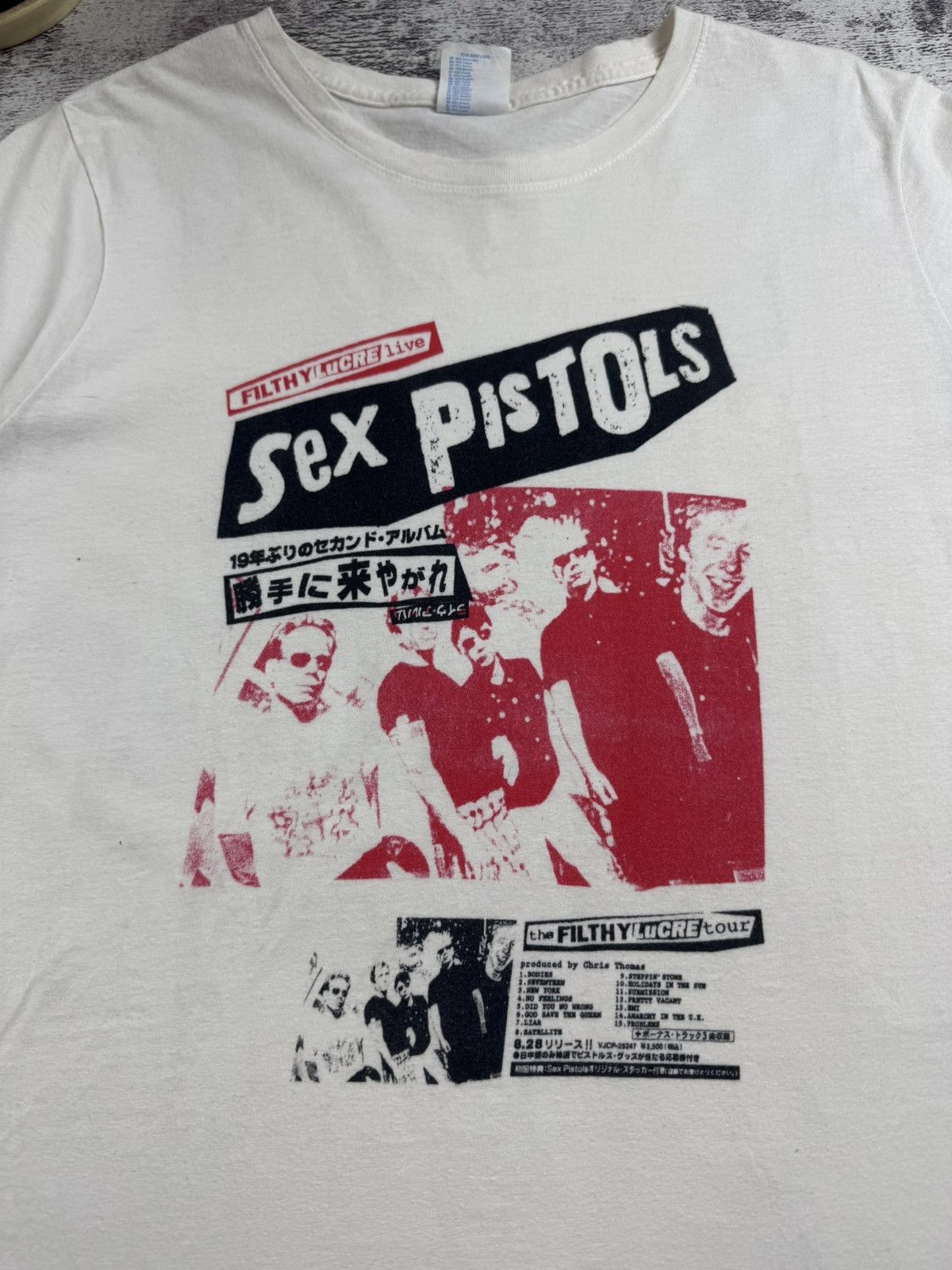 Band Tees Sex Pistols Filthy Lucre Japan Vintage Y2K Dress T Shirt Top Size M / US 6-8 / IT 42-44 - 7 Thumbnail