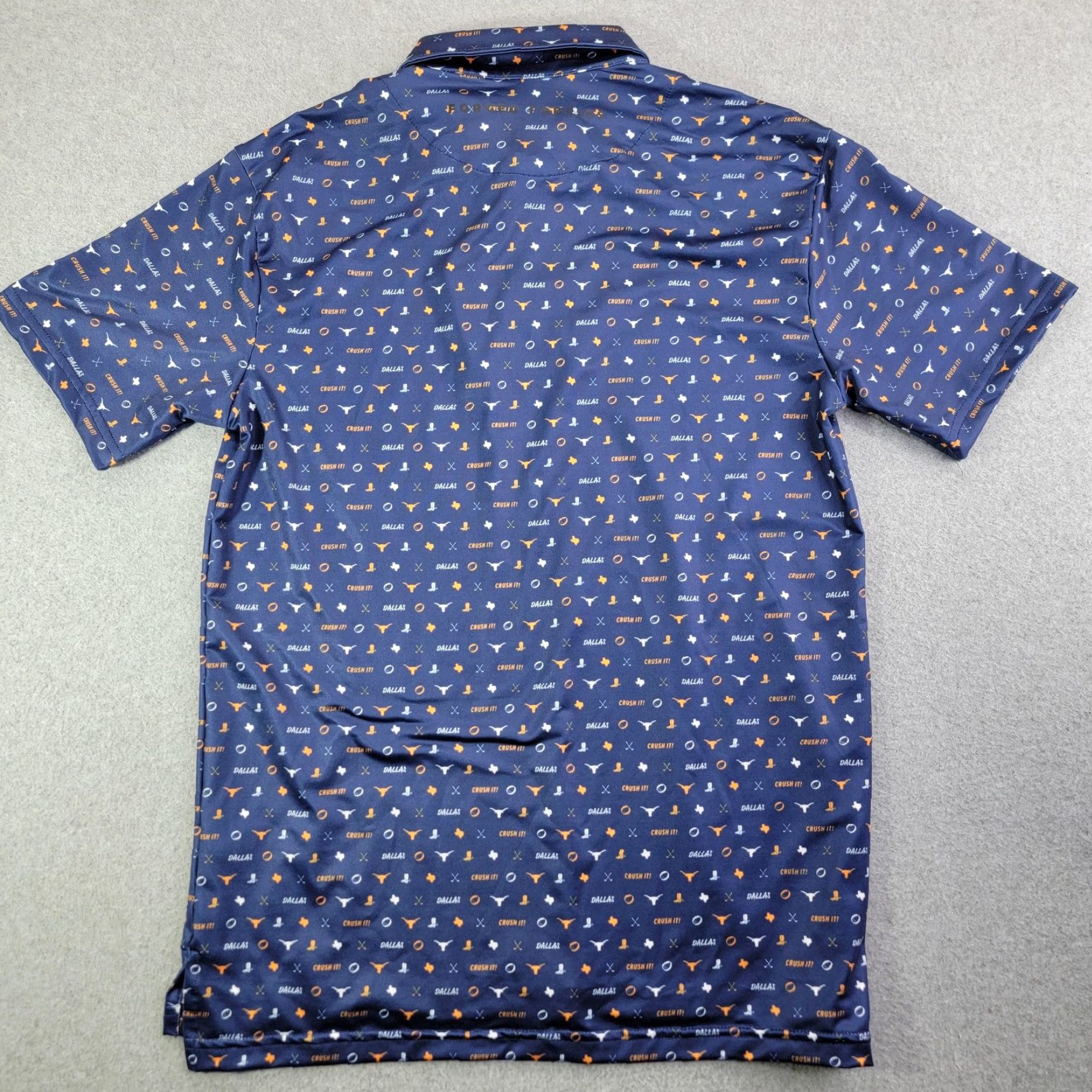 Vintage Forged Fabrics Polo Shirt Mens Small Blue Dallas Texas Golf Crush It Graphic Size US S / EU 44-46 / 1 - 4 Thumbnail