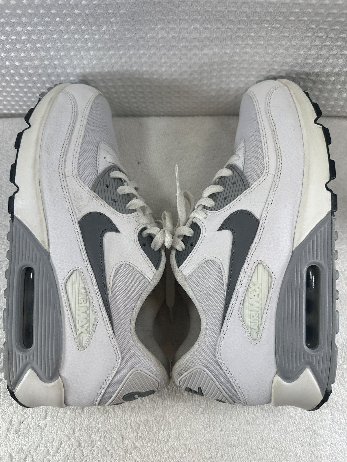 Nike Nike Air Max 90 Essential White/Grey Shoes Size US 11.5 / IT 41.5 - 6 Thumbnail
