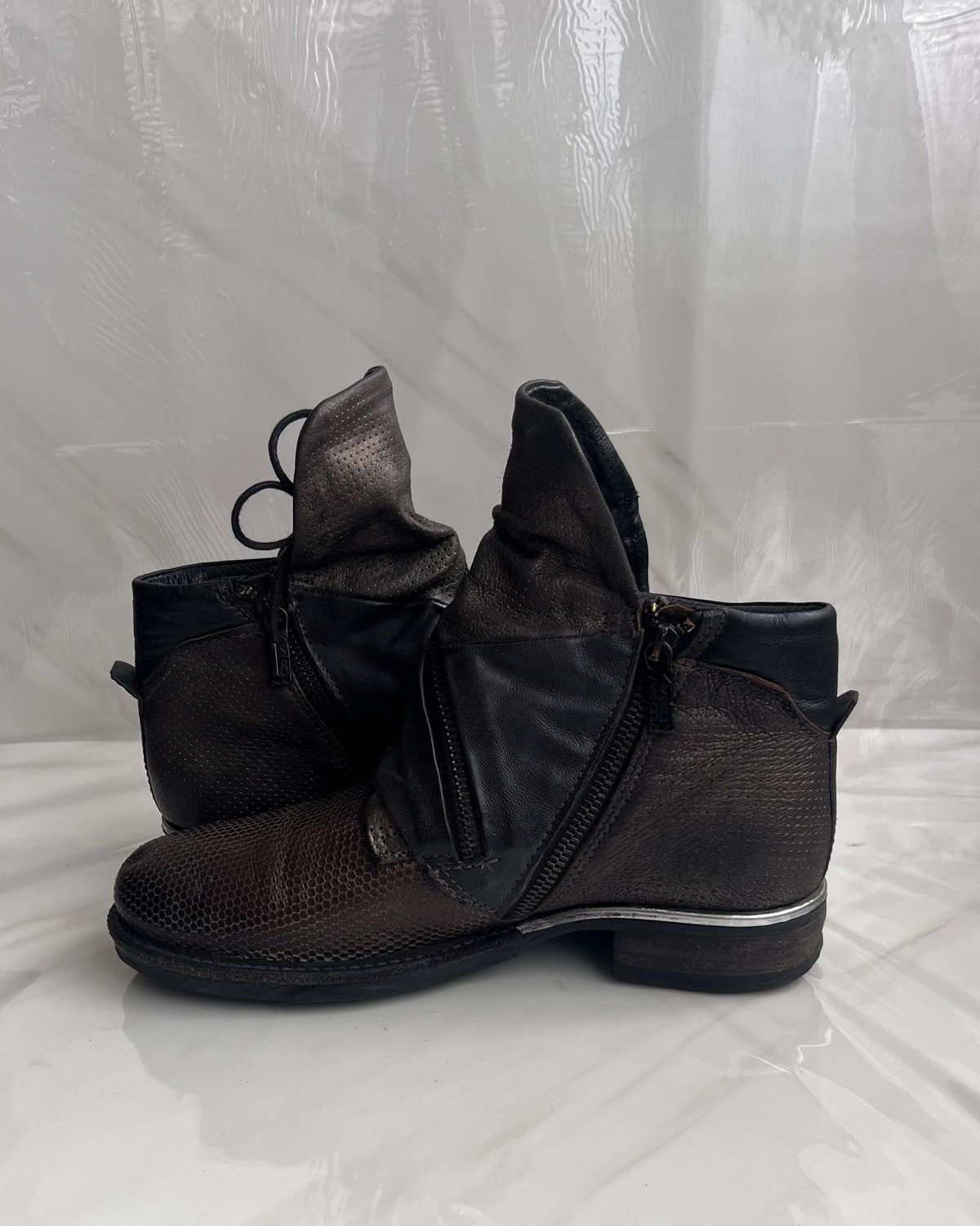 A.S.98 As 98 Airstep Zipper Boho Biker brown distressed boot Size US 8 / IT 38 - 7 Thumbnail