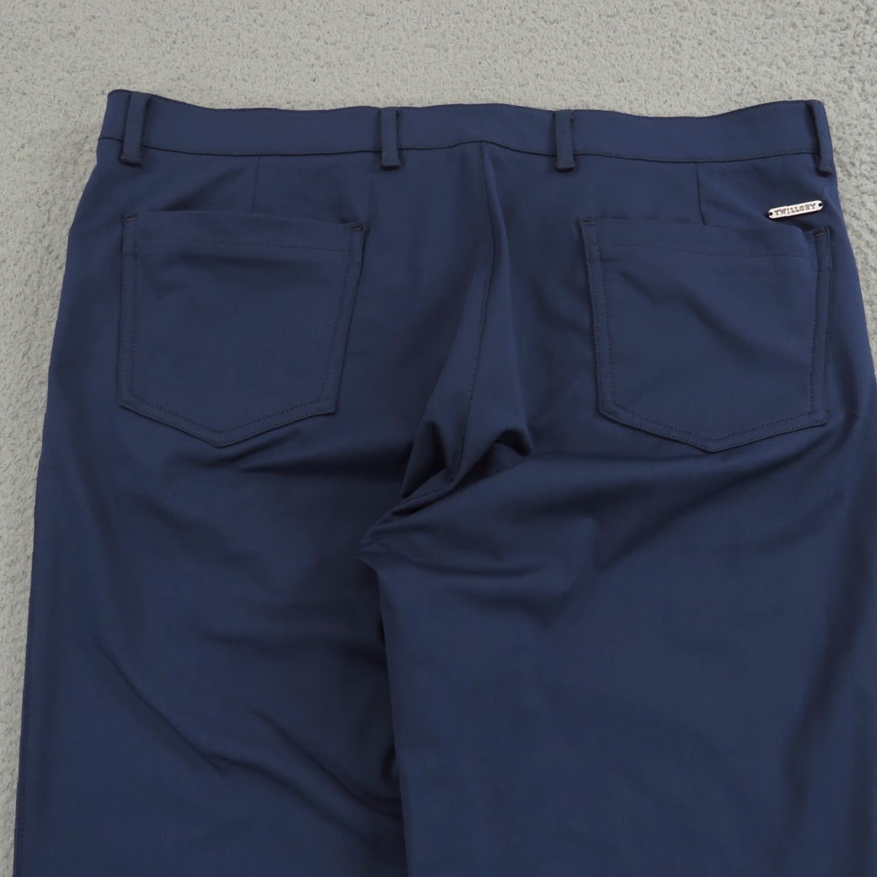 Vintage Twillory Pants Mens 36x30 Tailored Fit Navy 5 Pocket Performance Travel Flex Chino Straight 36 Regular Blue Mens Size US 36 / EU 52 - 4 Thumbnail