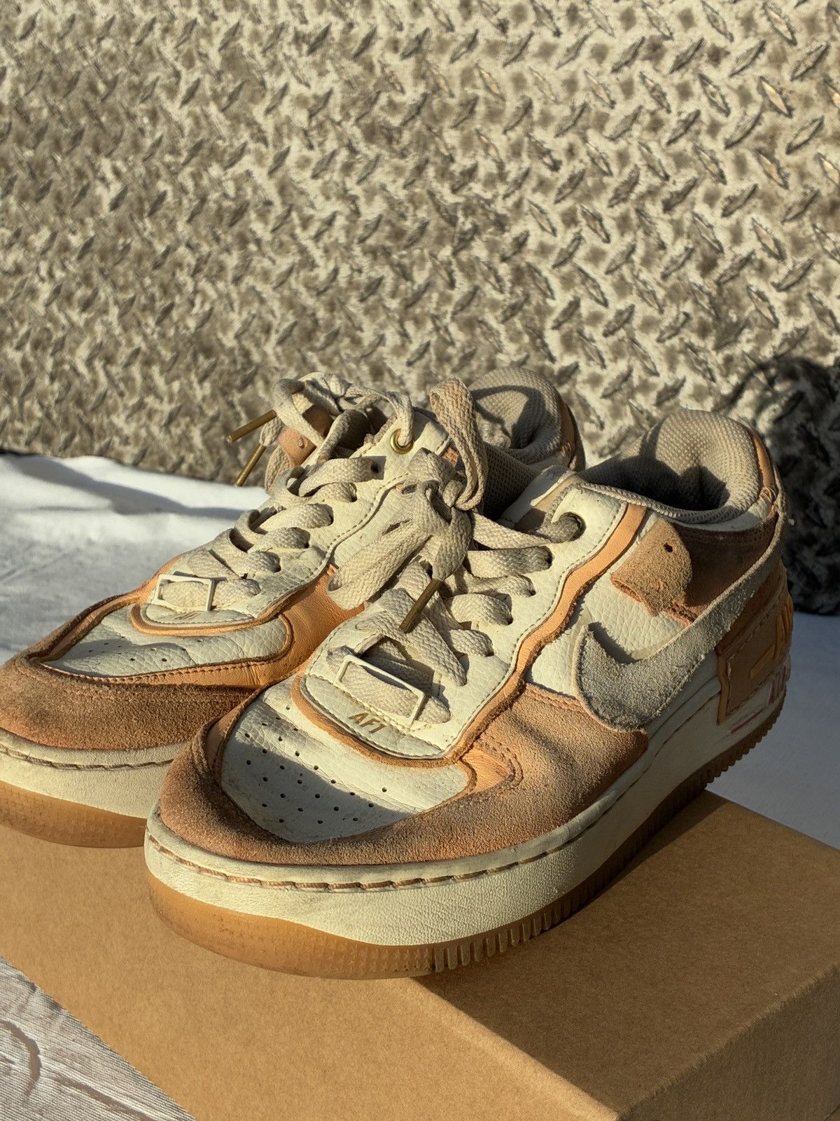 Nike Nike Air Force 1 Shadow Cashmere Orange Chalk DM8157-700 7.5 Size US 7.5 / IT 37.5 - 4 Thumbnail